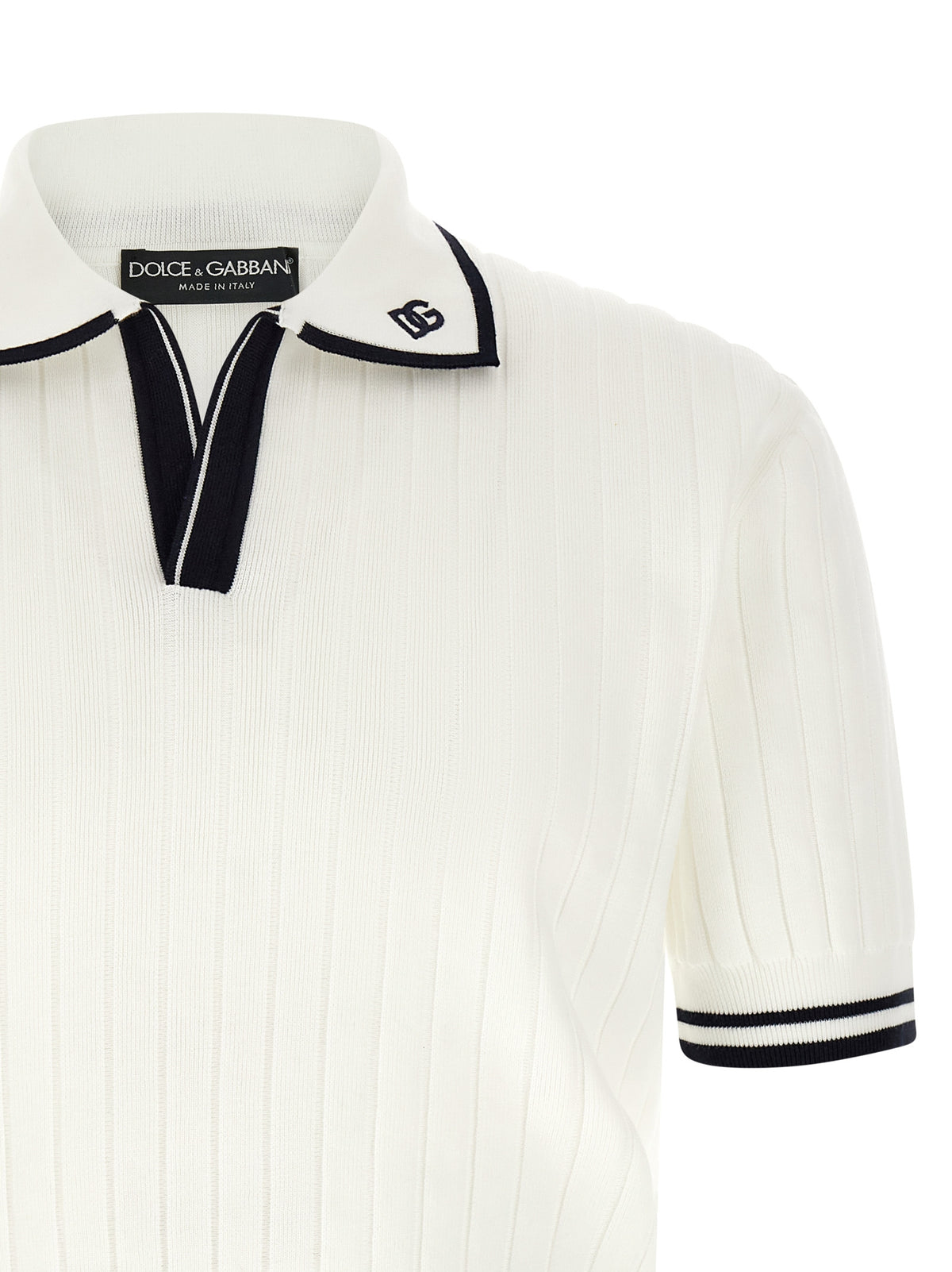 Dolce & Gabbana Men Flat Ribbed Polo Shirt DOLCE & GABBANA