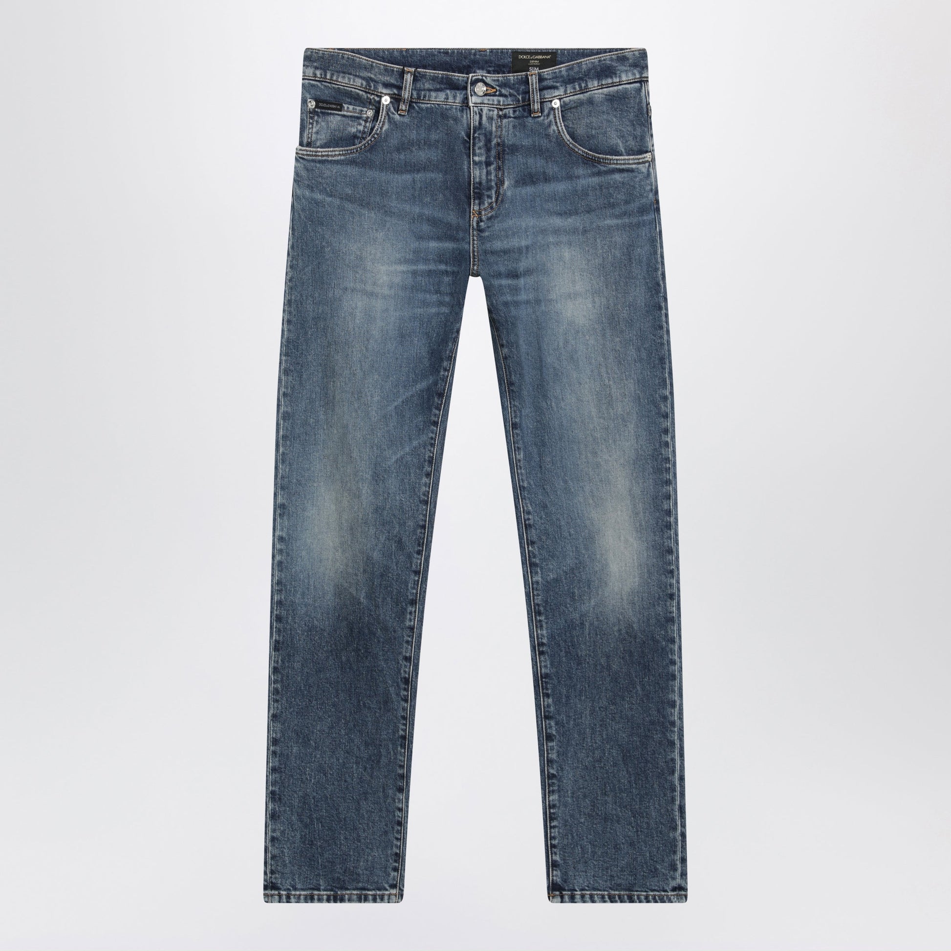 Dolce&Gabbana Slim-Fit Blue Washed Denim Jeans Men DOLCE & GABBANA