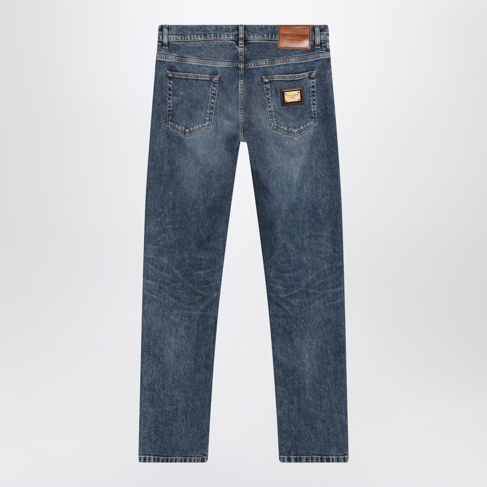 Dolce&Gabbana Slim-Fit Blue Washed Denim Jeans Men DOLCE & GABBANA