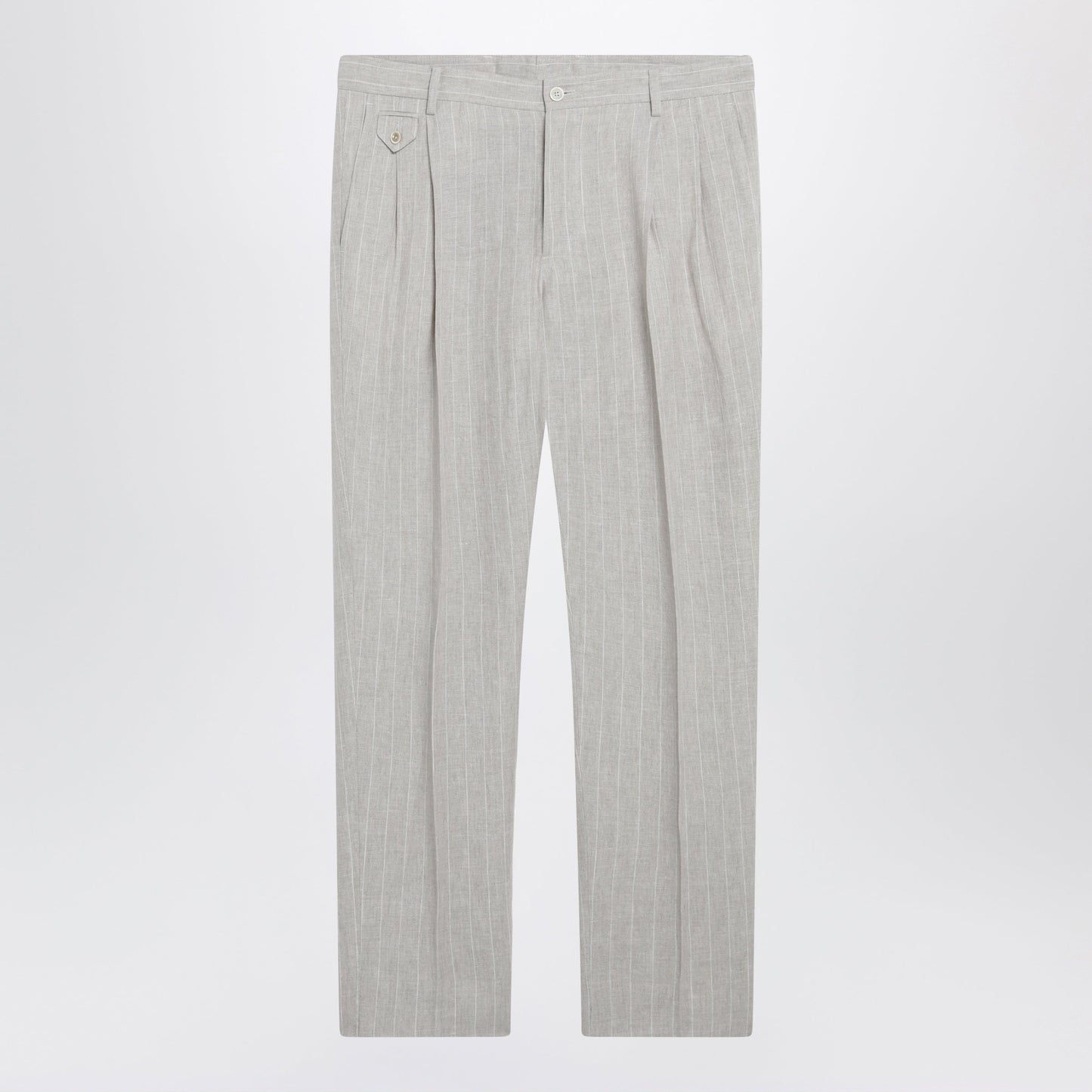 Dolce&Gabbana Pinstripe Linen Tailored Trousers Men DOLCE & GABBANA