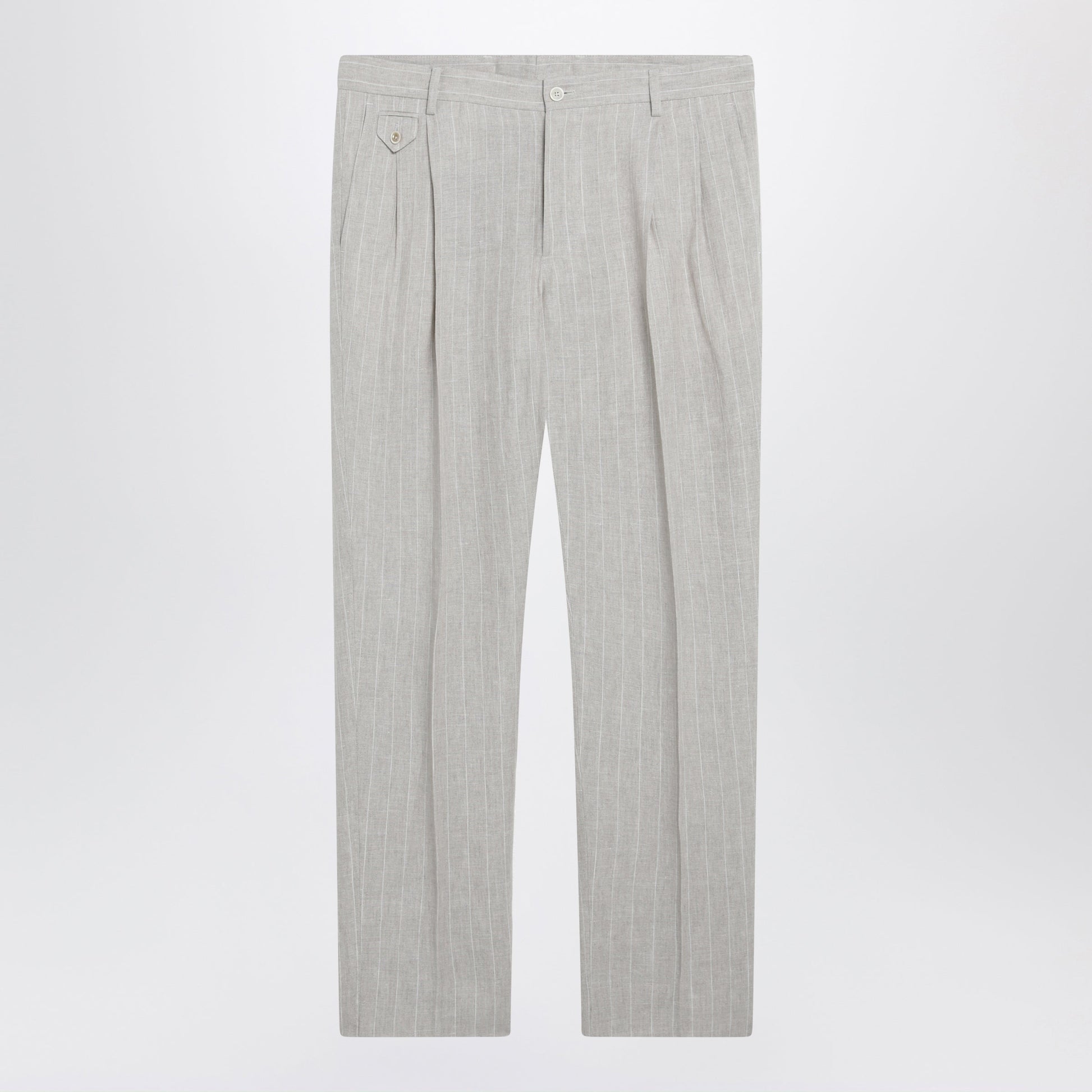 Dolce&Gabbana Pinstripe Linen Tailored Trousers Men DOLCE & GABBANA