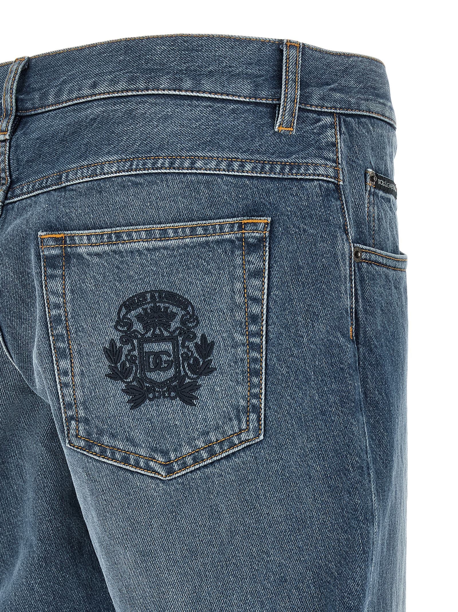 Dolce & Gabbana Men Heraldic Embroidery Jeans DOLCE & GABBANA