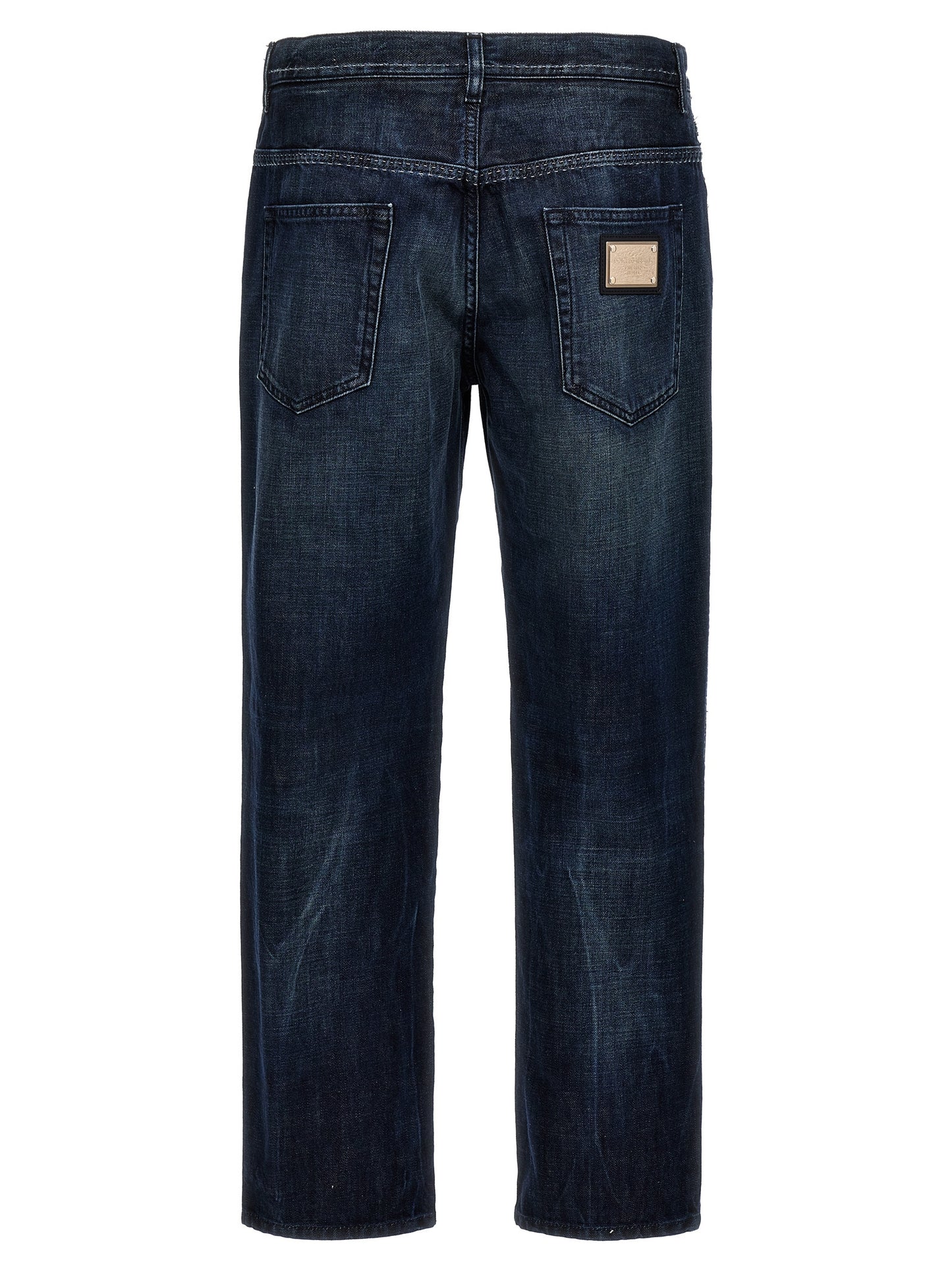 Dolce & Gabbana Men Fringed Stitching Jeans DOLCE & GABBANA