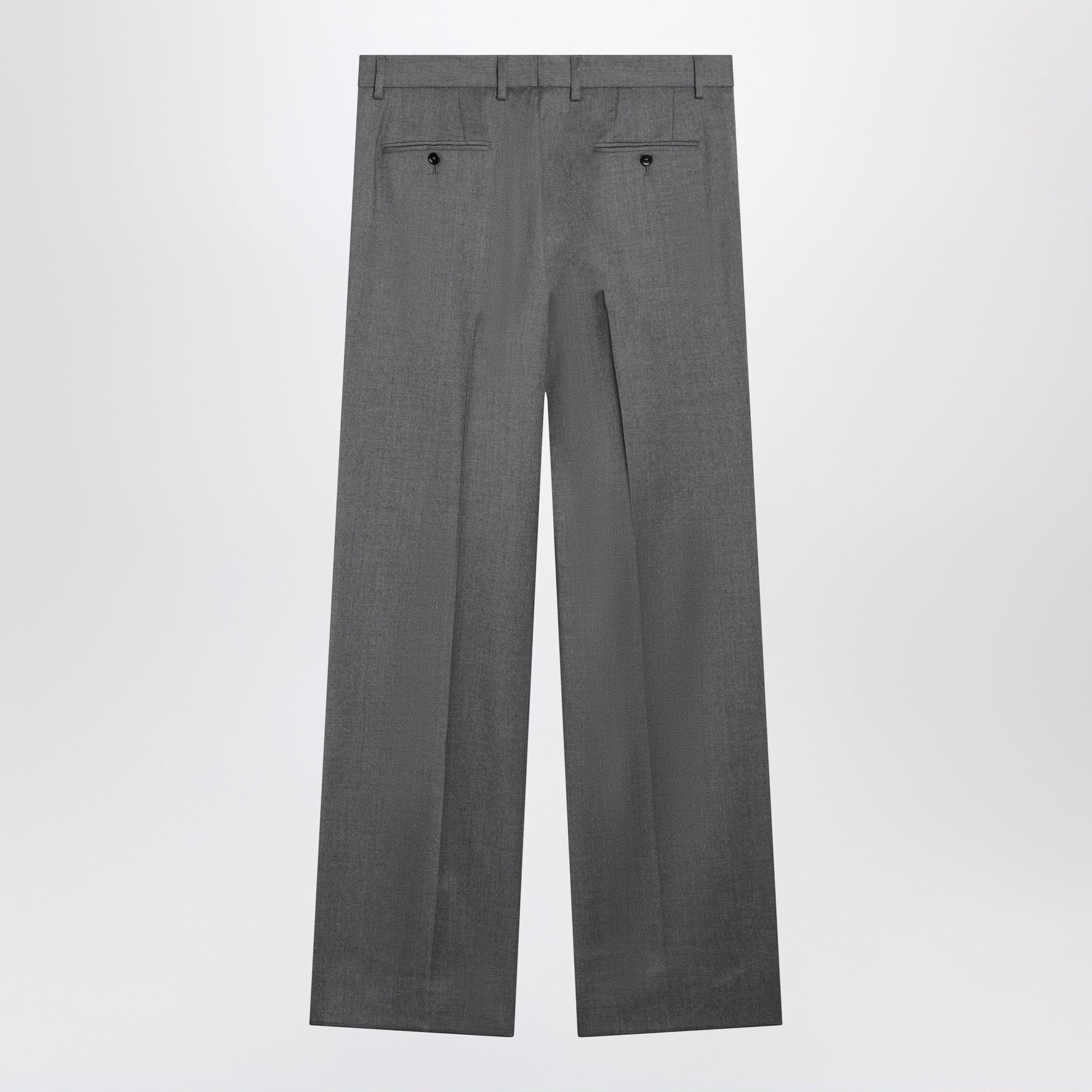 Dolce&Gabbana Grey Melange Flannel Pleated Trousers Men DOLCE & GABBANA