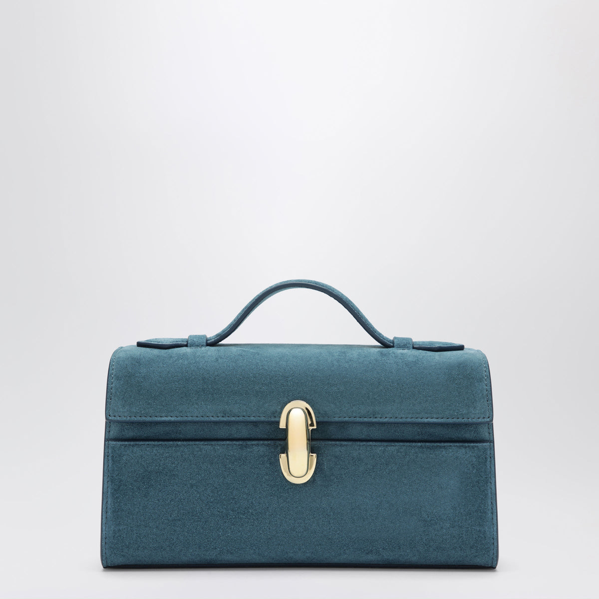 Savette Symmetry Pouch In Baltic Blue Suede Women SAVETTE