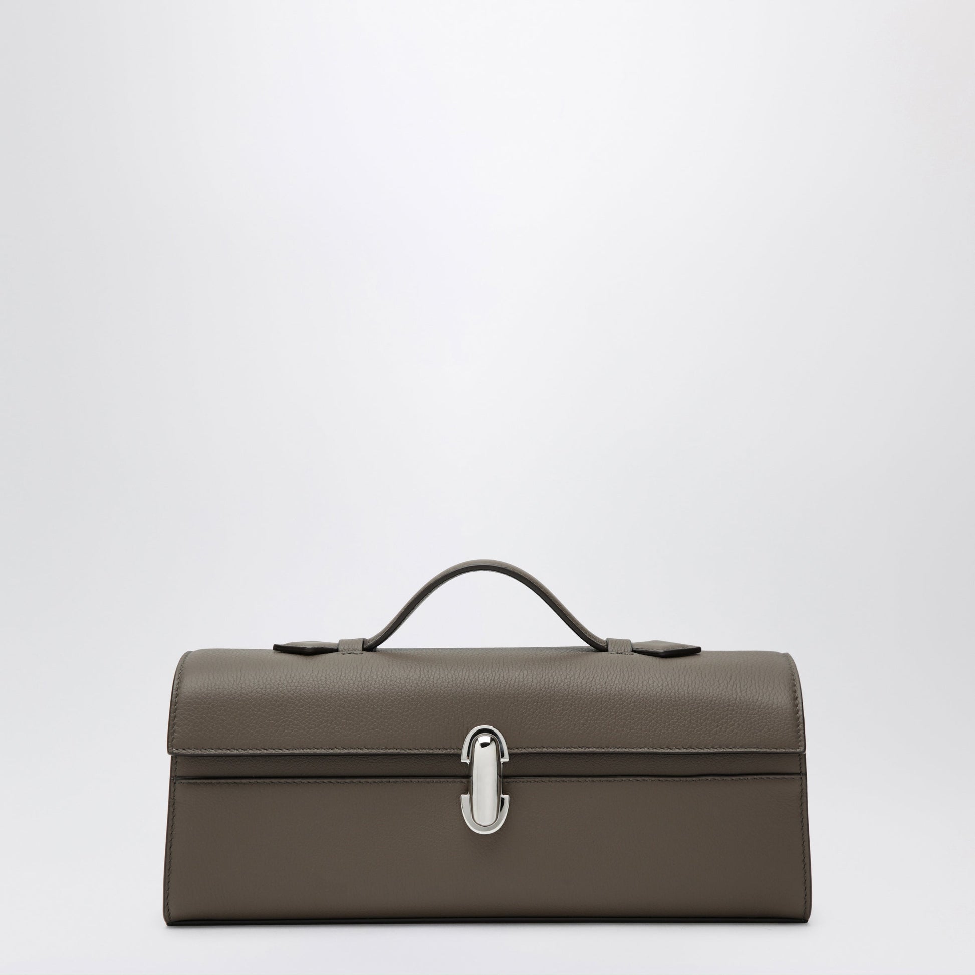 Savette Slim Symmetry Pouch In Brown Calf Leather Women SAVETTE