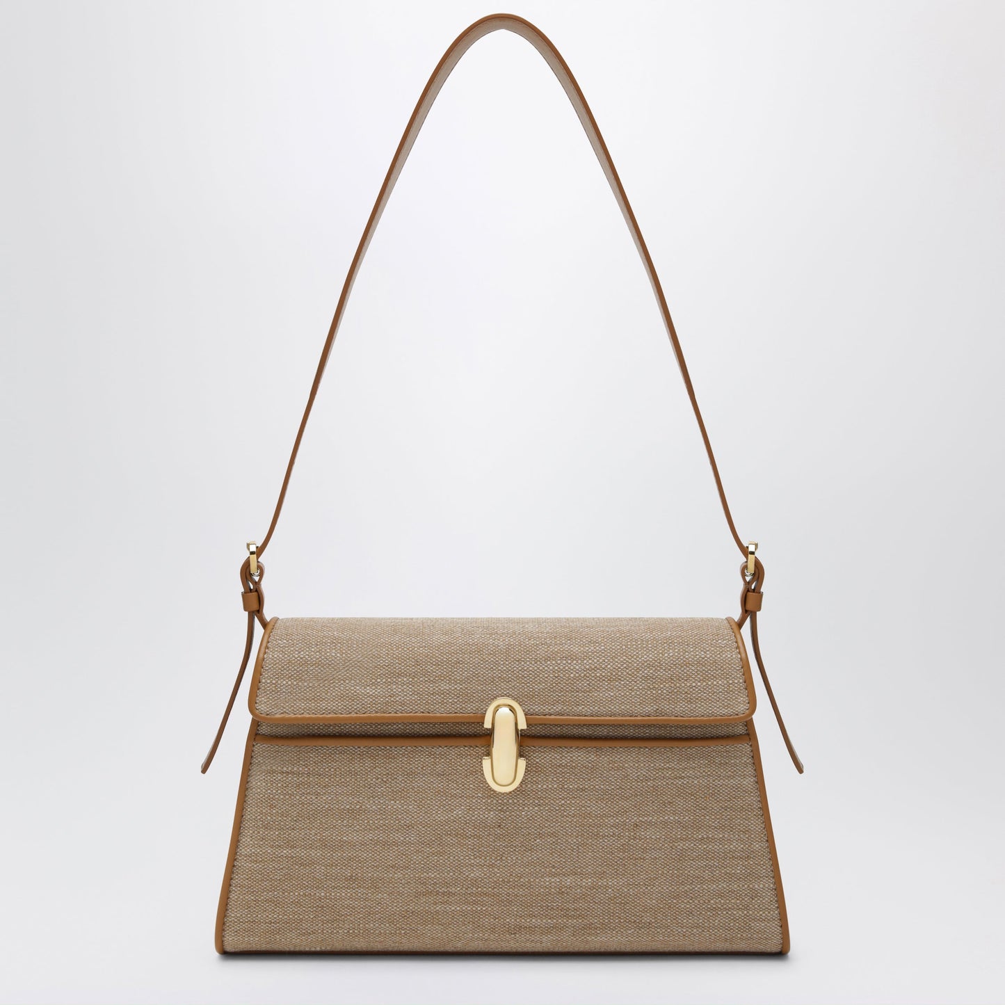 Savette Symmetry Crossbody Bag In Canvas And Light Brown Leather Women SAVETTE