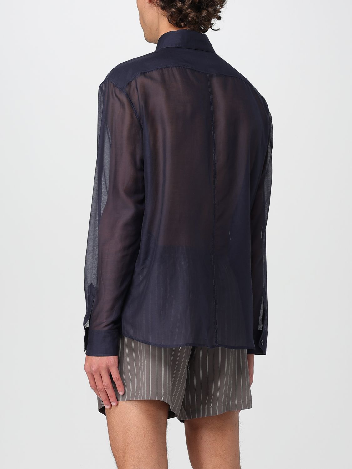 Saint Laurent Shirt Men Blue SAINT LAURENT