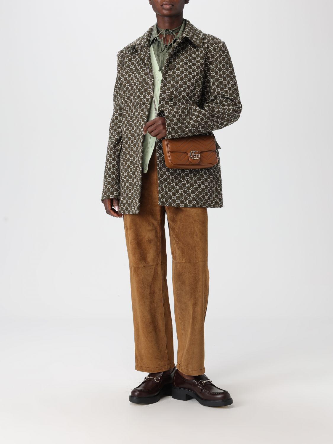 Gucci Pants Woman Brown GUCCI