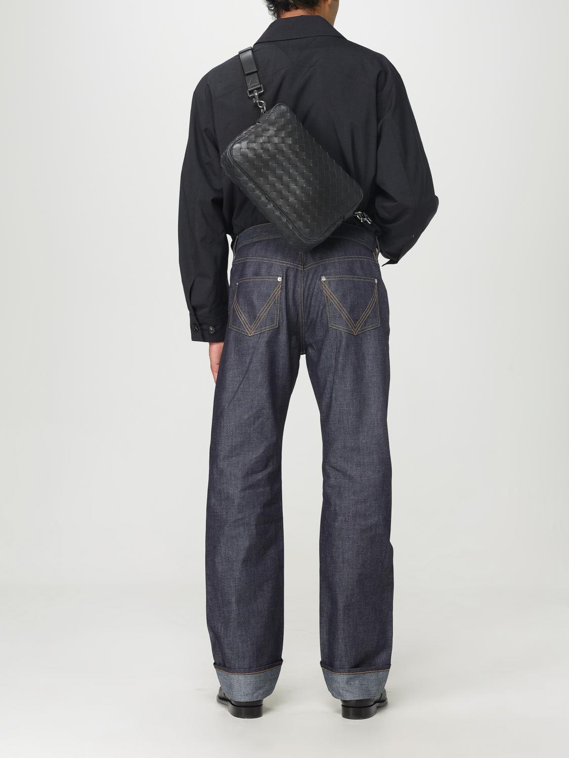 Bottega Veneta Shoulder Bag Men Silver BOTTEGA VENETA