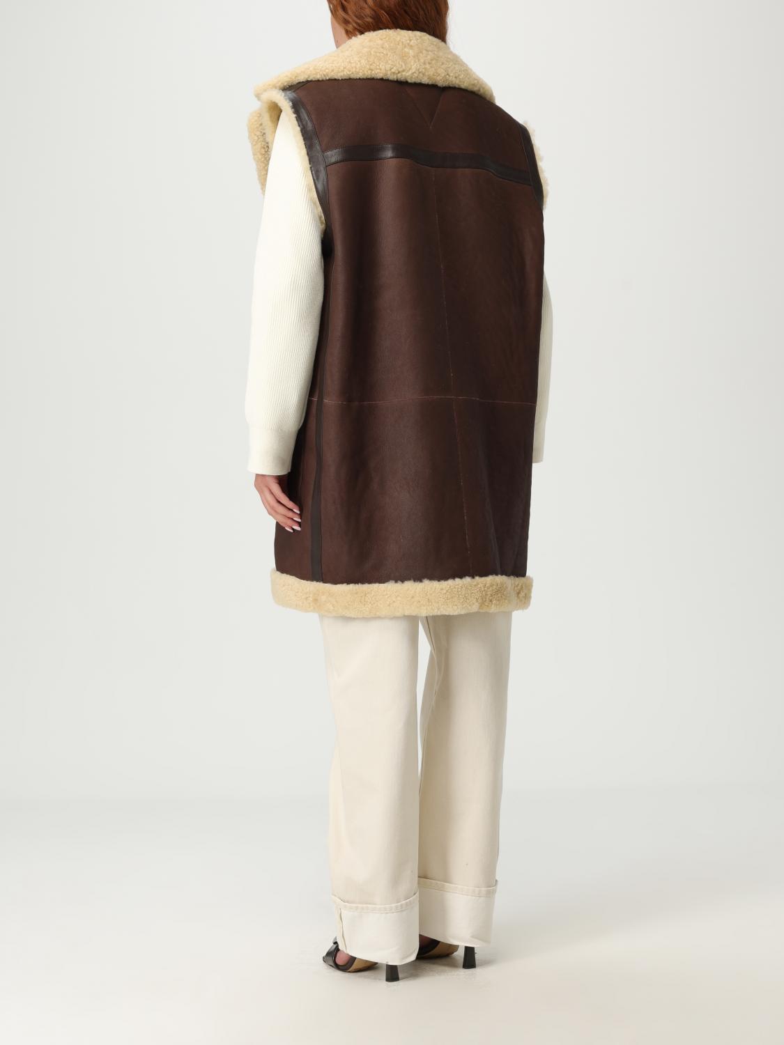 Bottega Veneta Fur Coat Woman Brown BOTTEGA VENETA