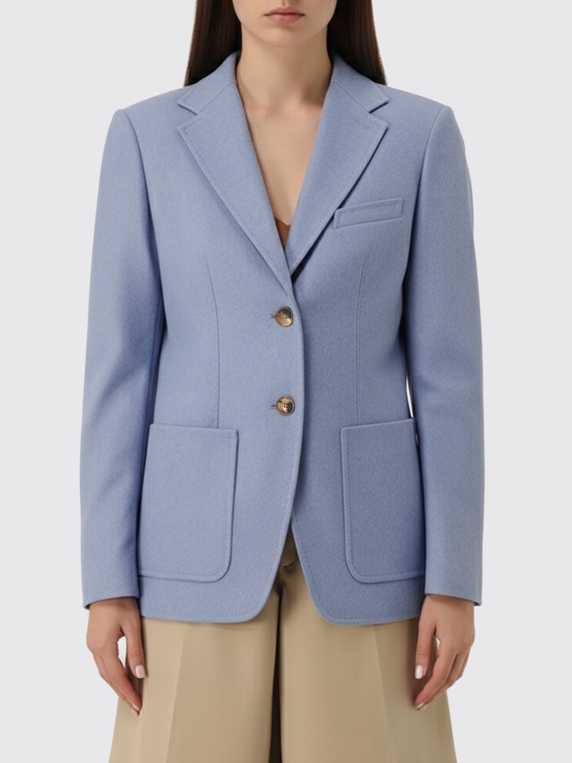 Max Mara Jacket Woman Gnawed Blue MAX MARA