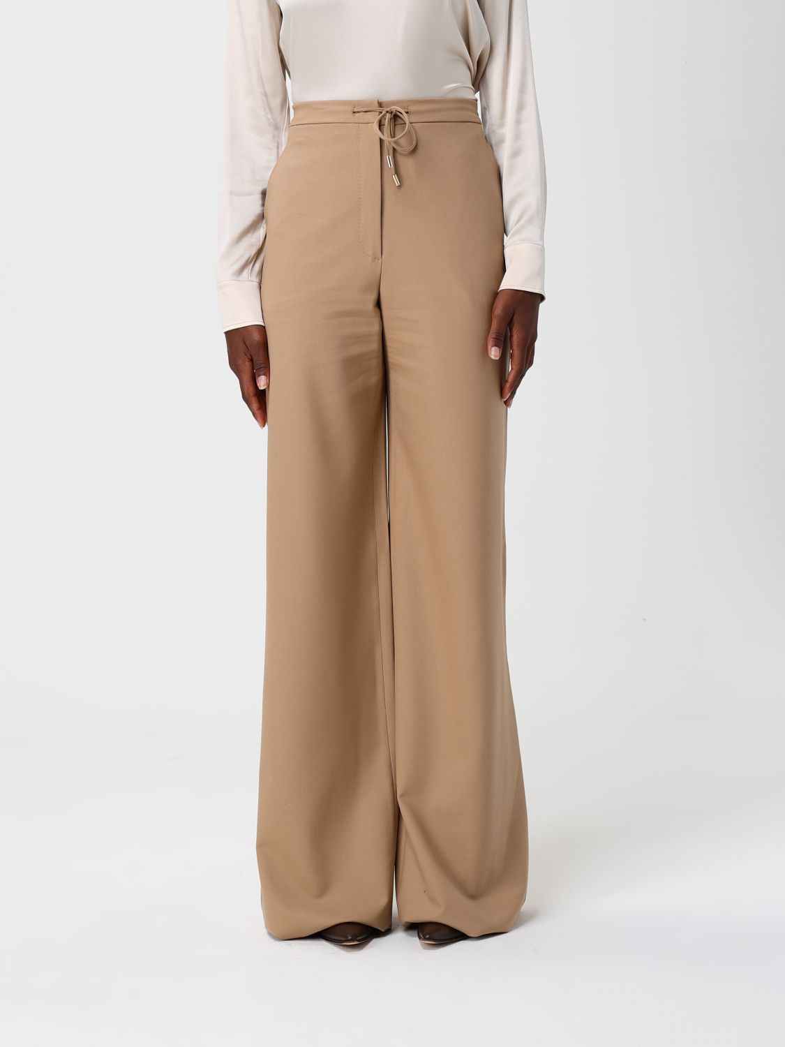 Max Mara Studio Pants Woman Beige MAX MARA STUDIO