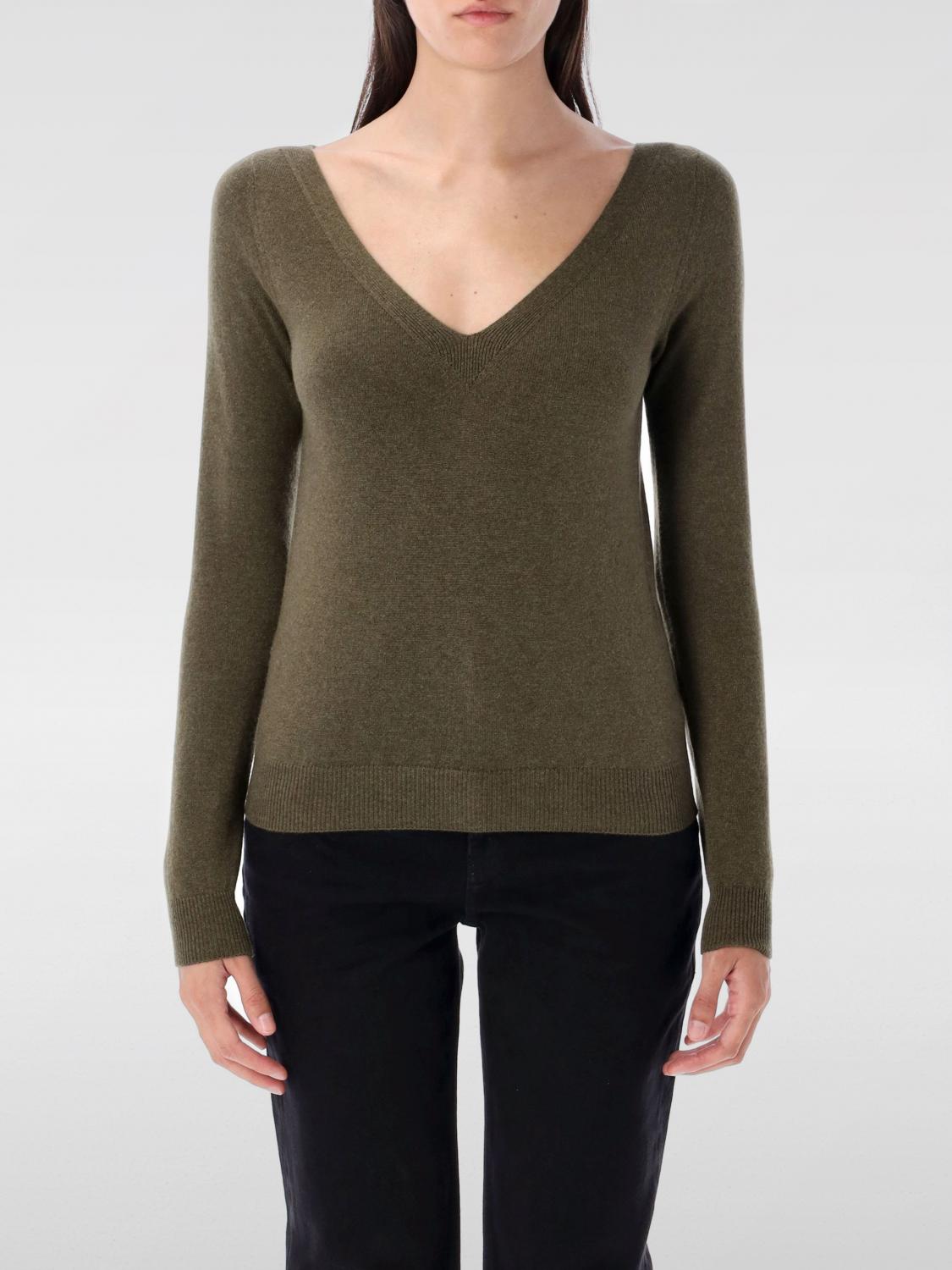 Saint Laurent Sweater Woman Kaki SAINT LAURENT