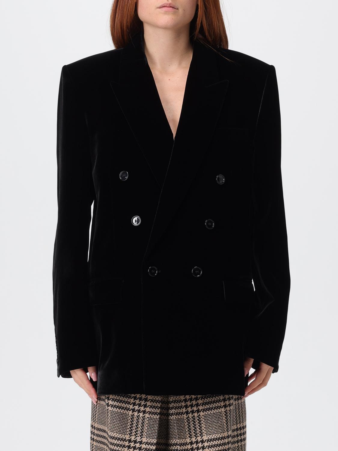 Saint Laurent Jacket Woman Black SAINT LAURENT