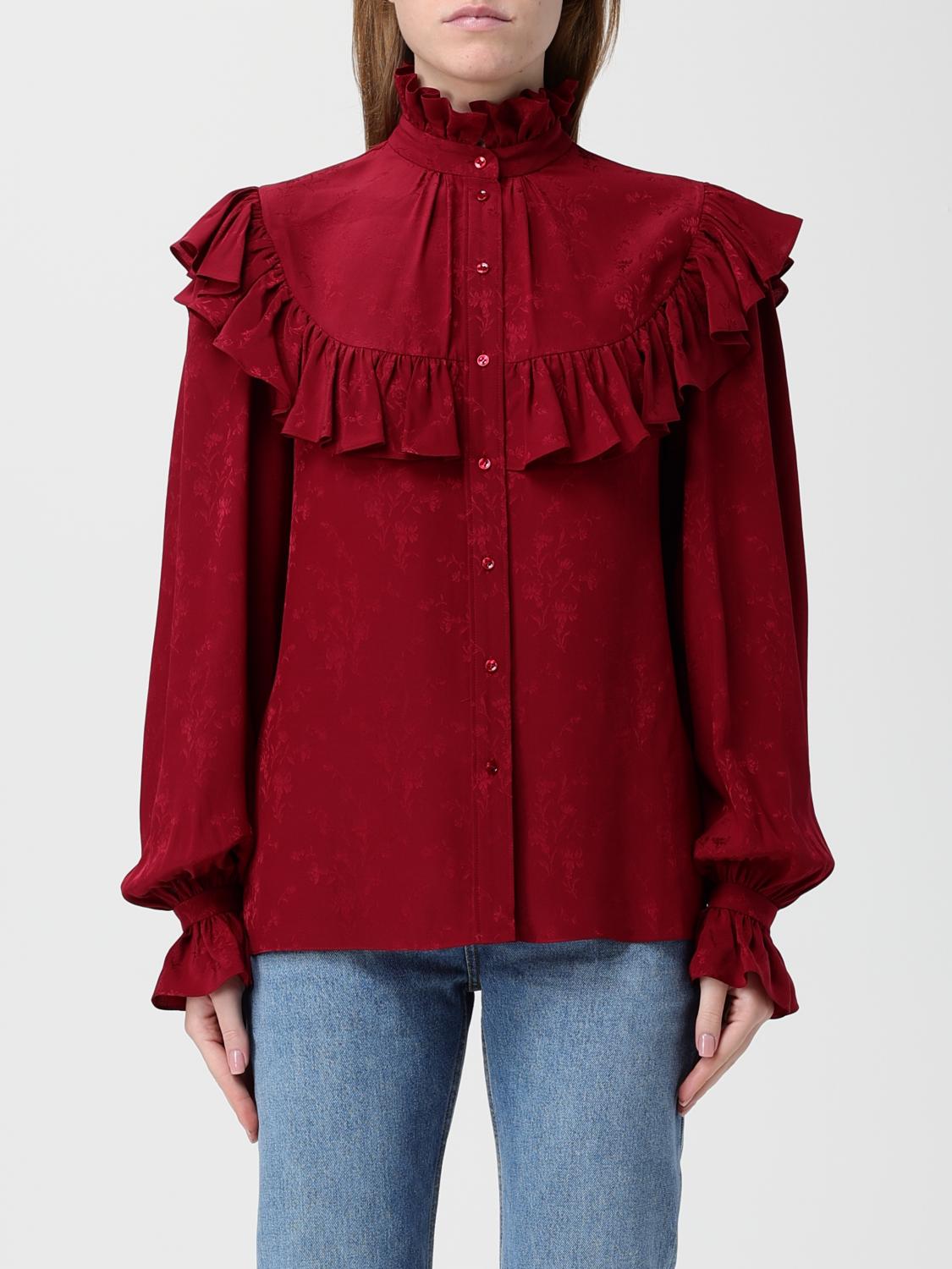 Saint Laurent Shirt Woman Amaranth SAINT LAURENT