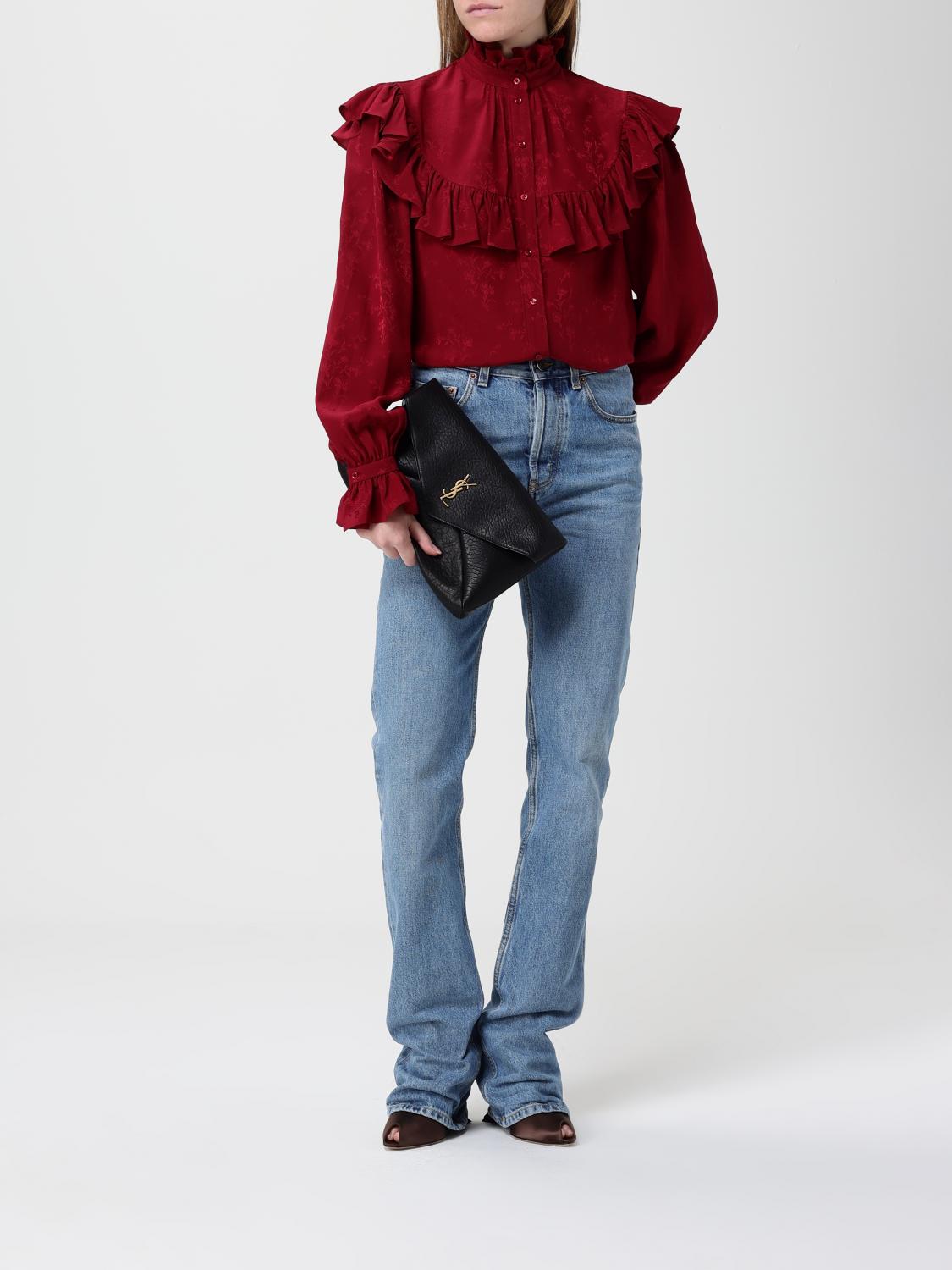 Saint Laurent Shirt Woman Amaranth SAINT LAURENT