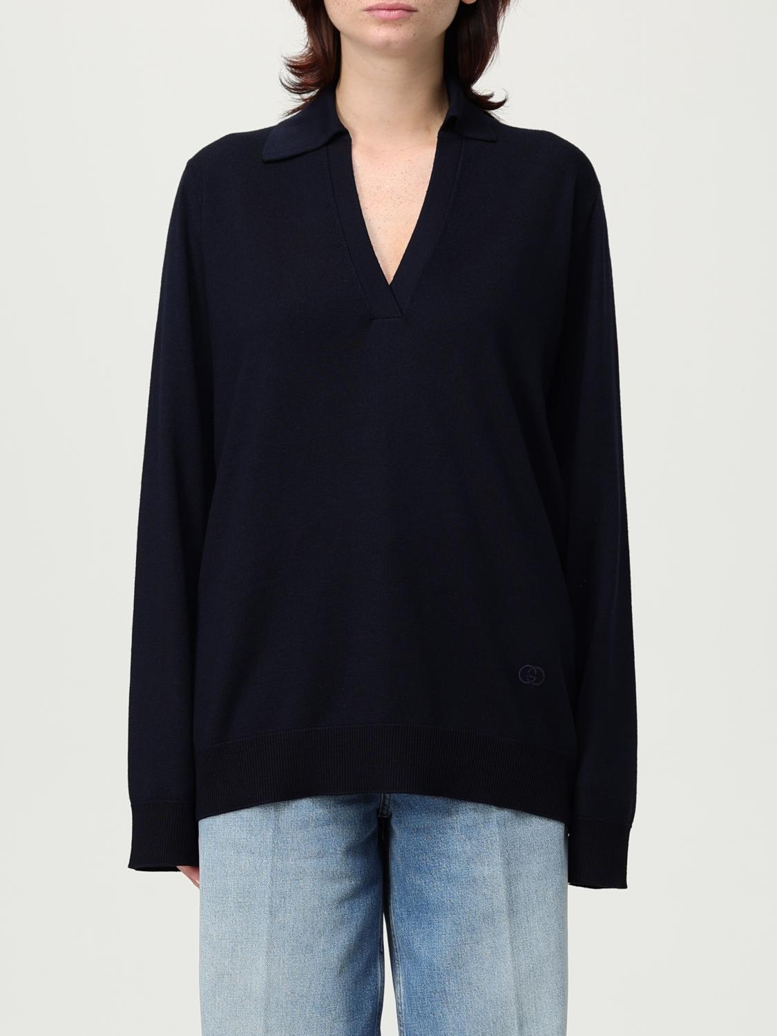 Gucci Polo Shirt Woman Navy GUCCI