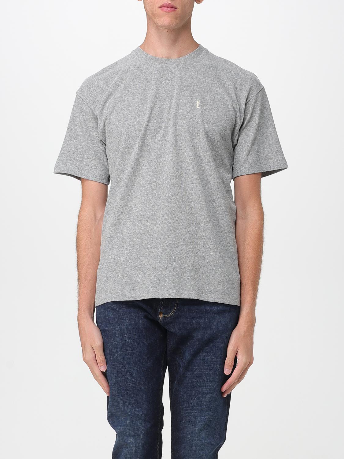 Saint Laurent T-Shirt Men Grey SAINT LAURENT