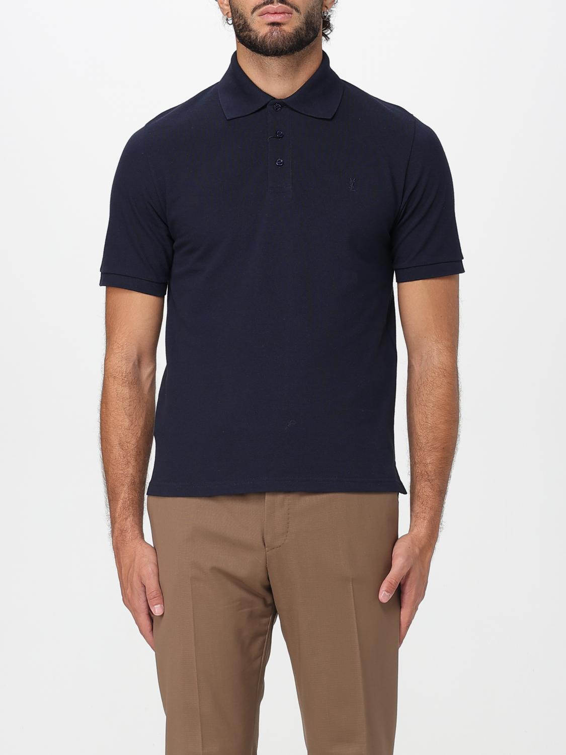 Saint Laurent Polo Shirt Men Marine SAINT LAURENT