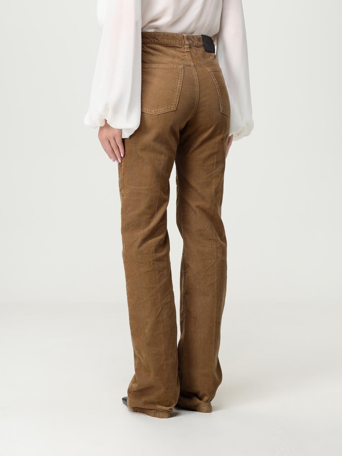 Saint Laurent Pants Woman Brown SAINT LAURENT