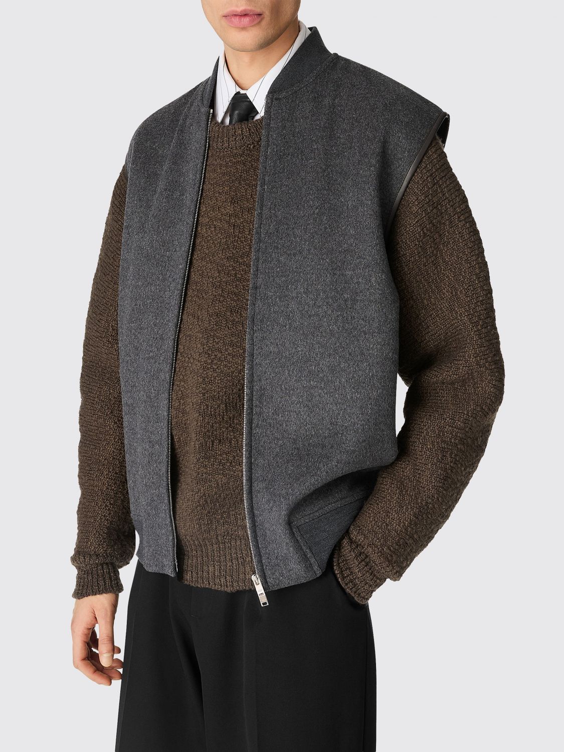 Bottega Veneta Blazer Men Grey BOTTEGA VENETA