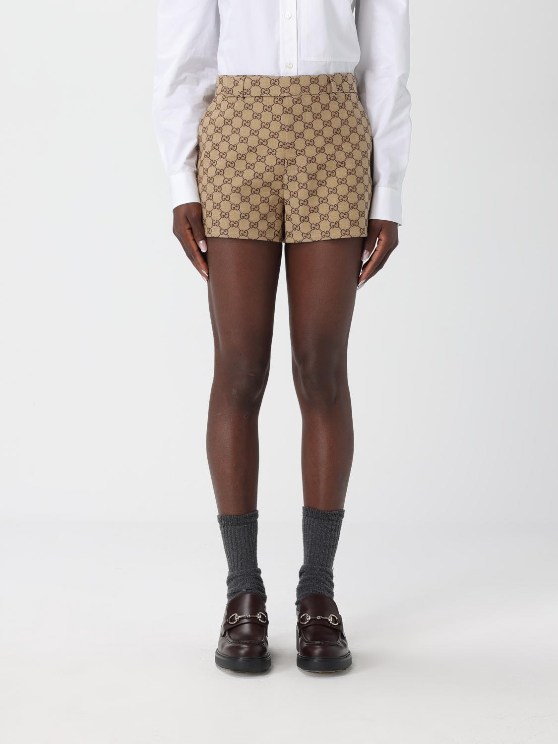 Gucci Shorts Woman Beige GUCCI