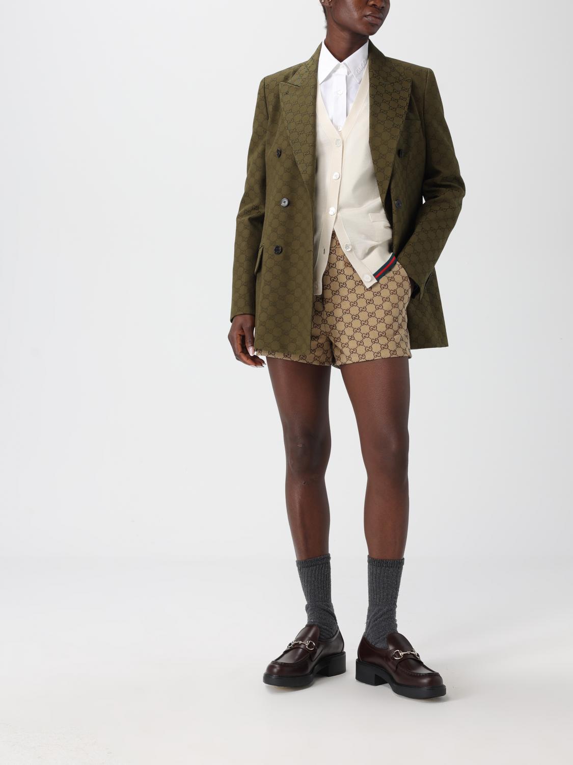Gucci Shorts Woman Beige GUCCI