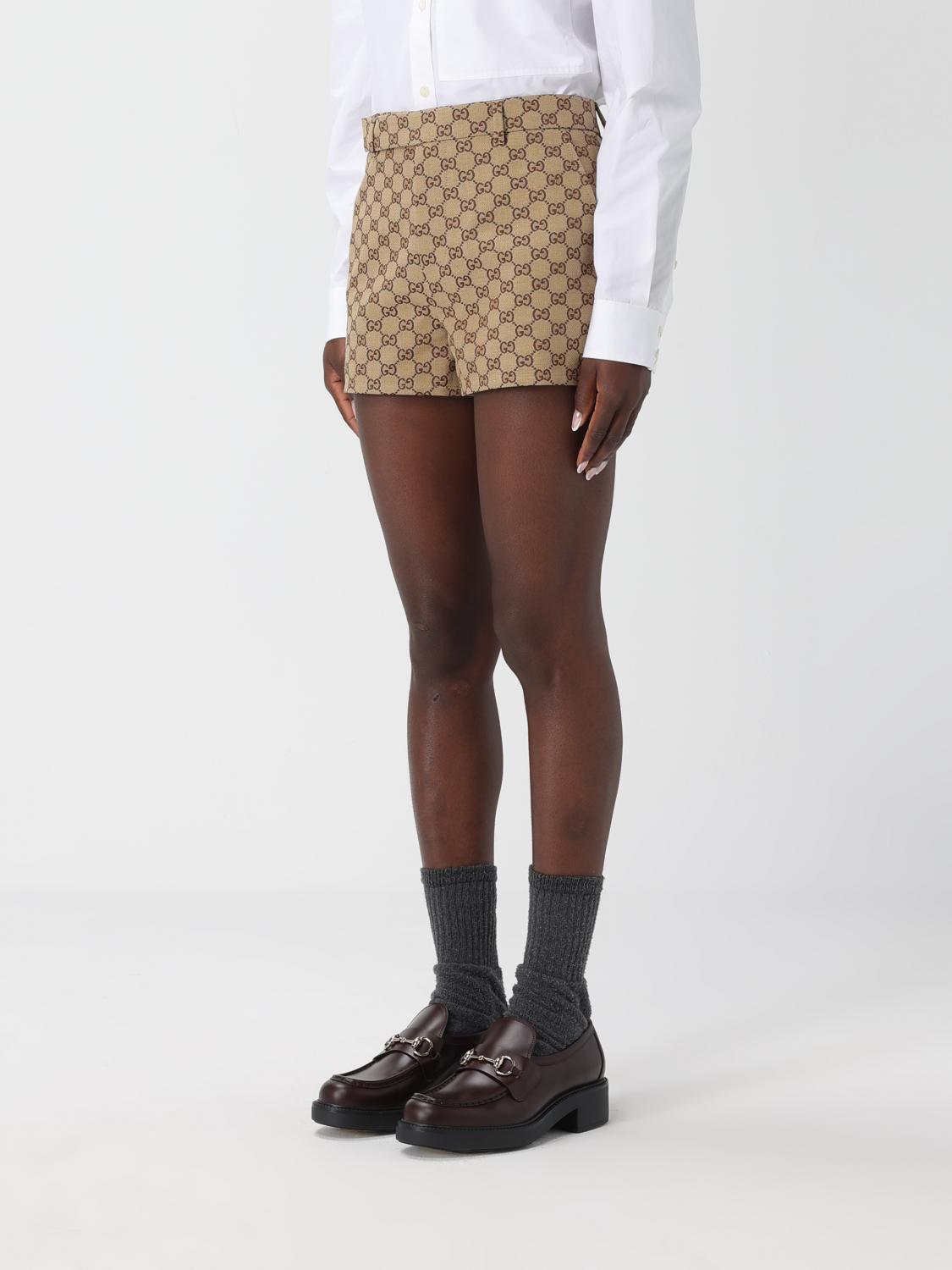 Gucci Shorts Woman Beige GUCCI