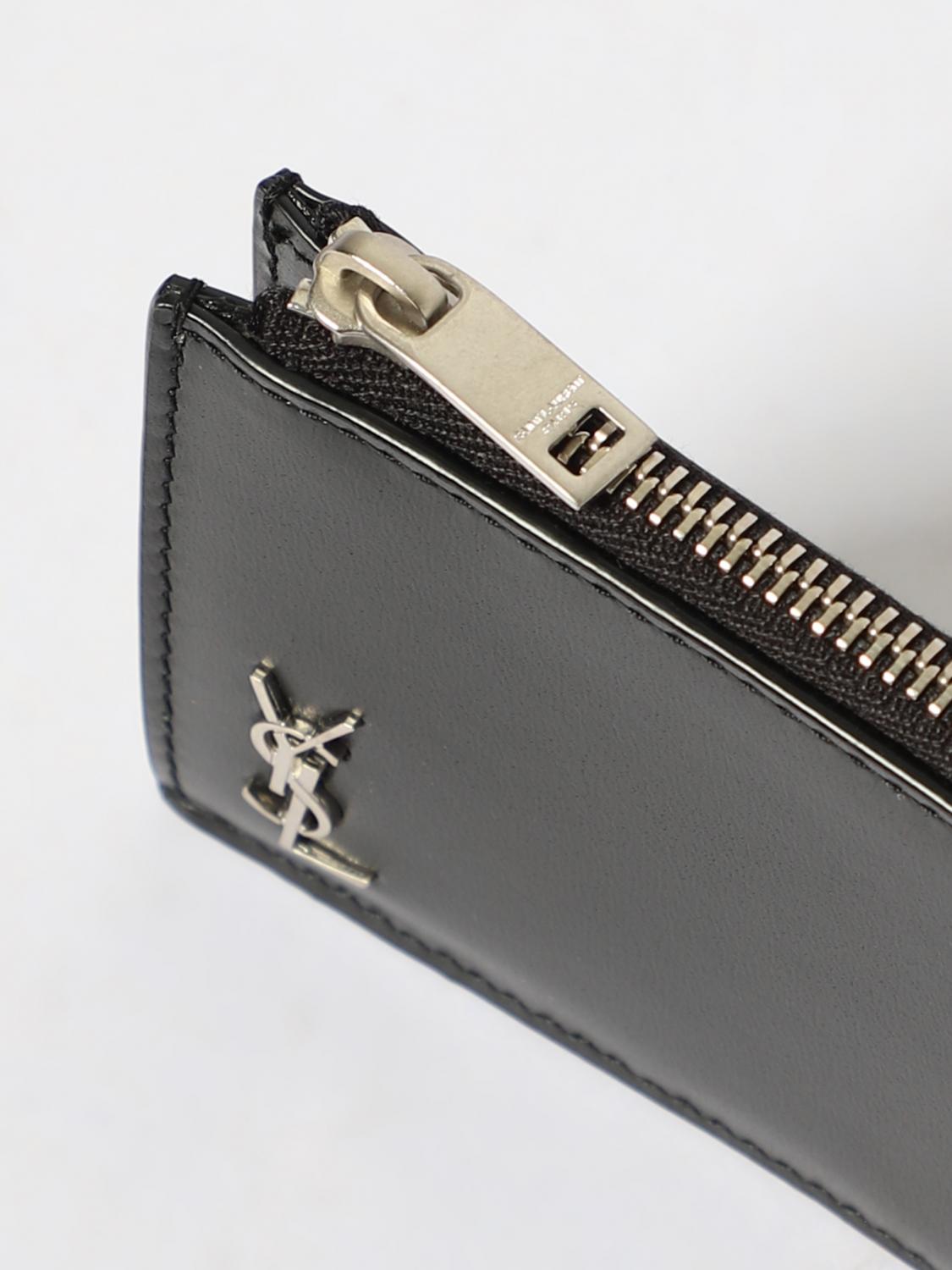 Saint Laurent Wallet Men Black SAINT LAURENT
