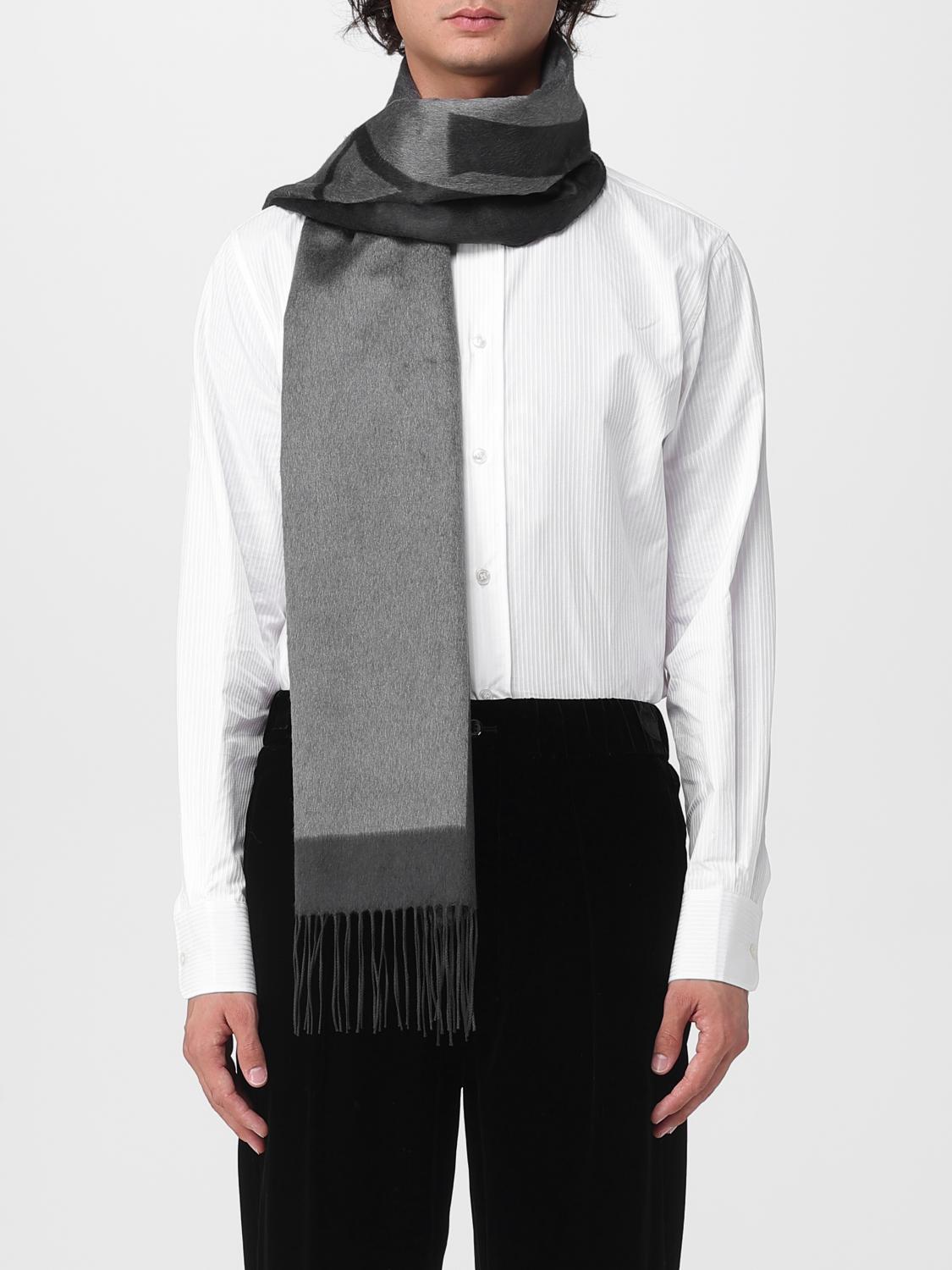 Saint Laurent Scarf Men Grey SAINT LAURENT
