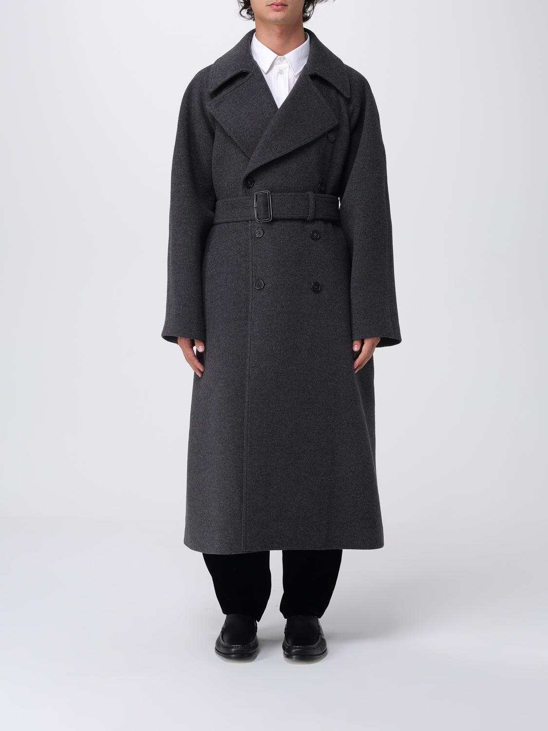 Saint Laurent Coat Men Grey SAINT LAURENT