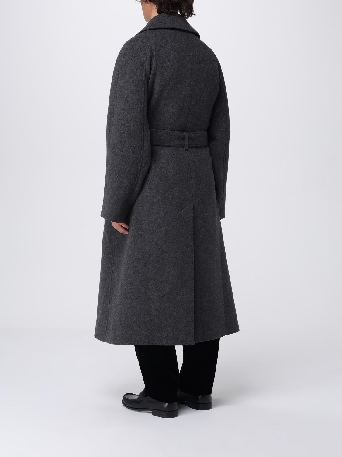 Saint Laurent Coat Men Grey SAINT LAURENT