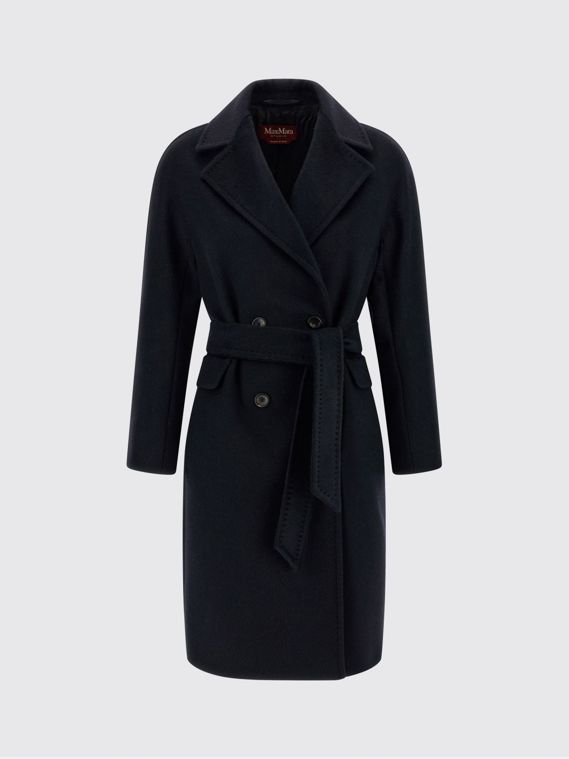 Max Mara Studio Coat Woman Blue MAX MARA STUDIO