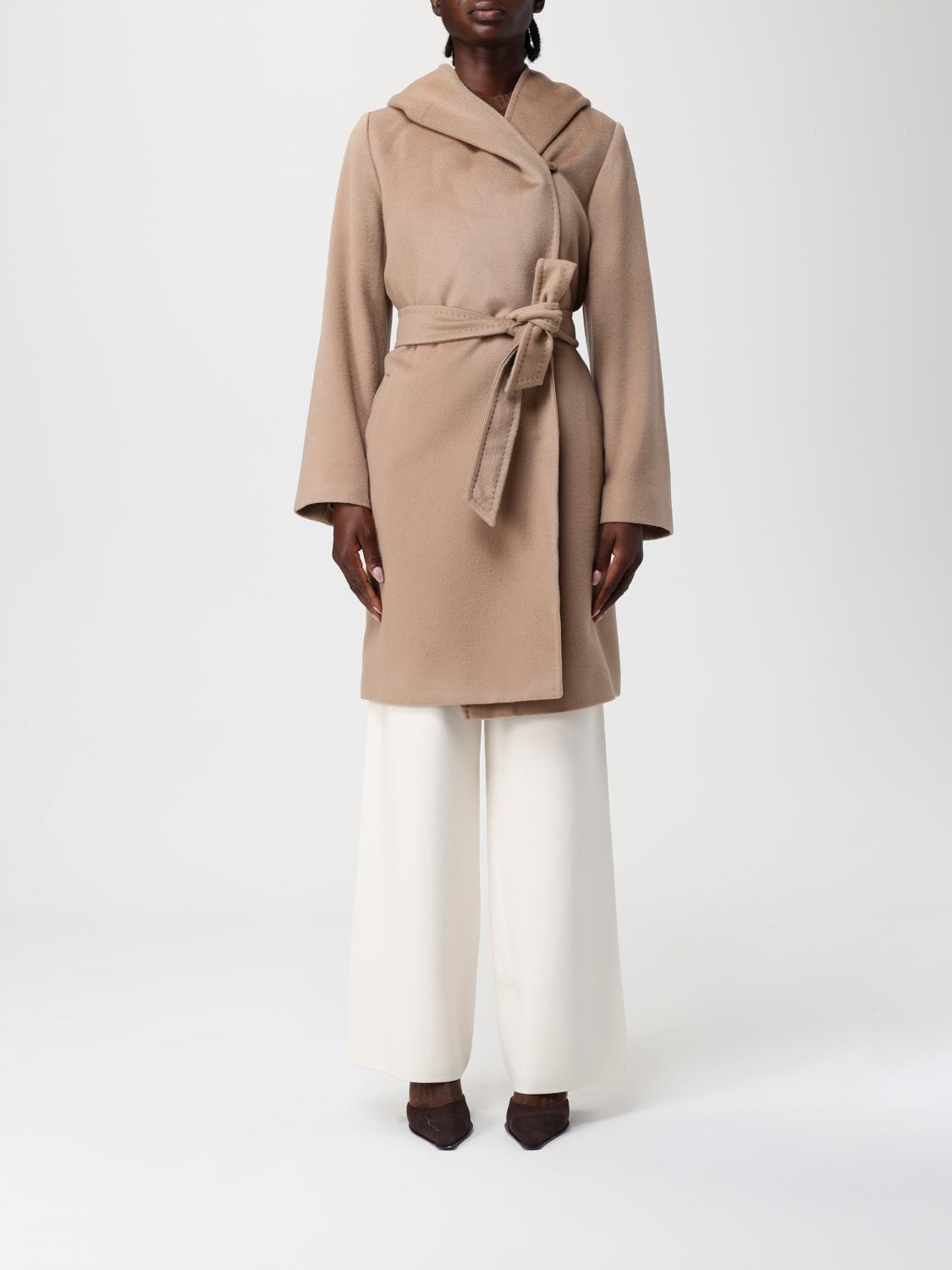 Max Mara Studio Coat Woman Camel MAX MARA STUDIO