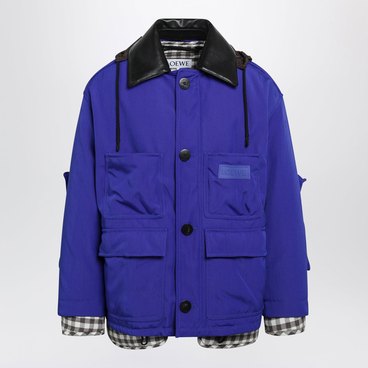 Loewe Blue Layered-Construction Nylon Jacket Men LOEWE