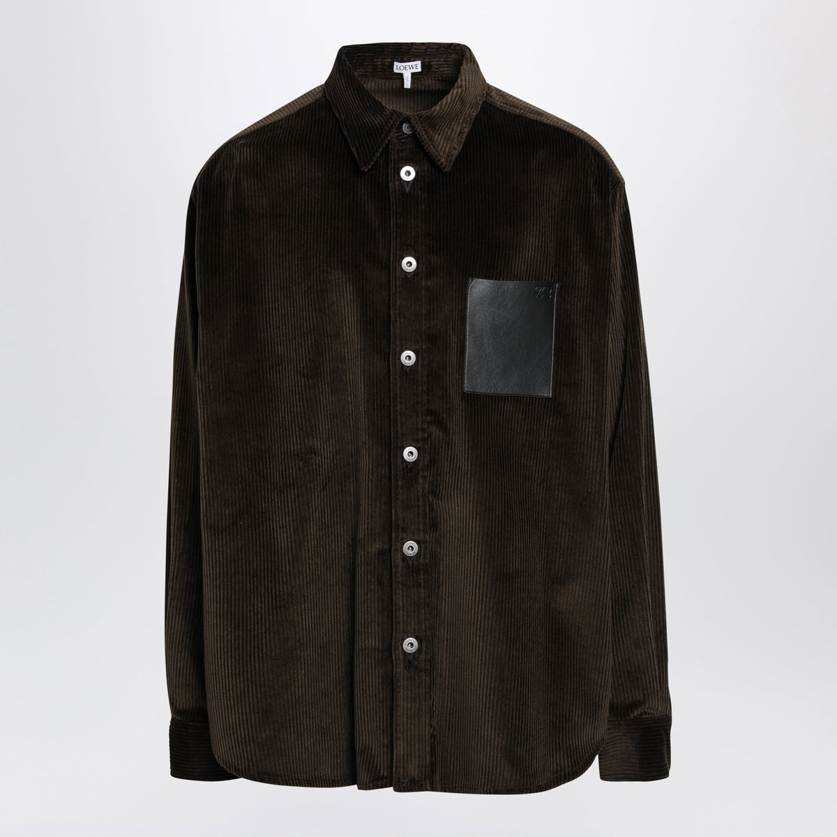 Loewe Brown Cotton Corduroy Shirt Men LOEWE