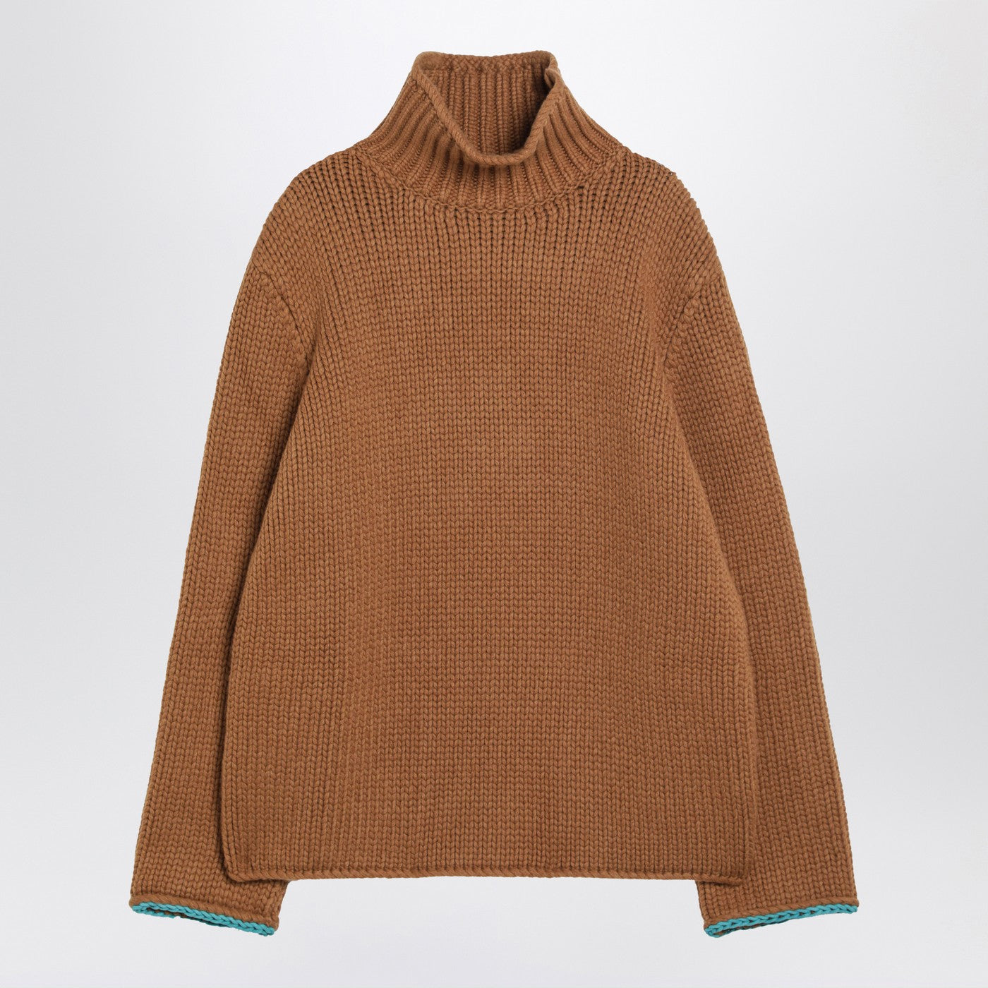Loewe Brown Wool Turtleneck Sweater Men LOEWE