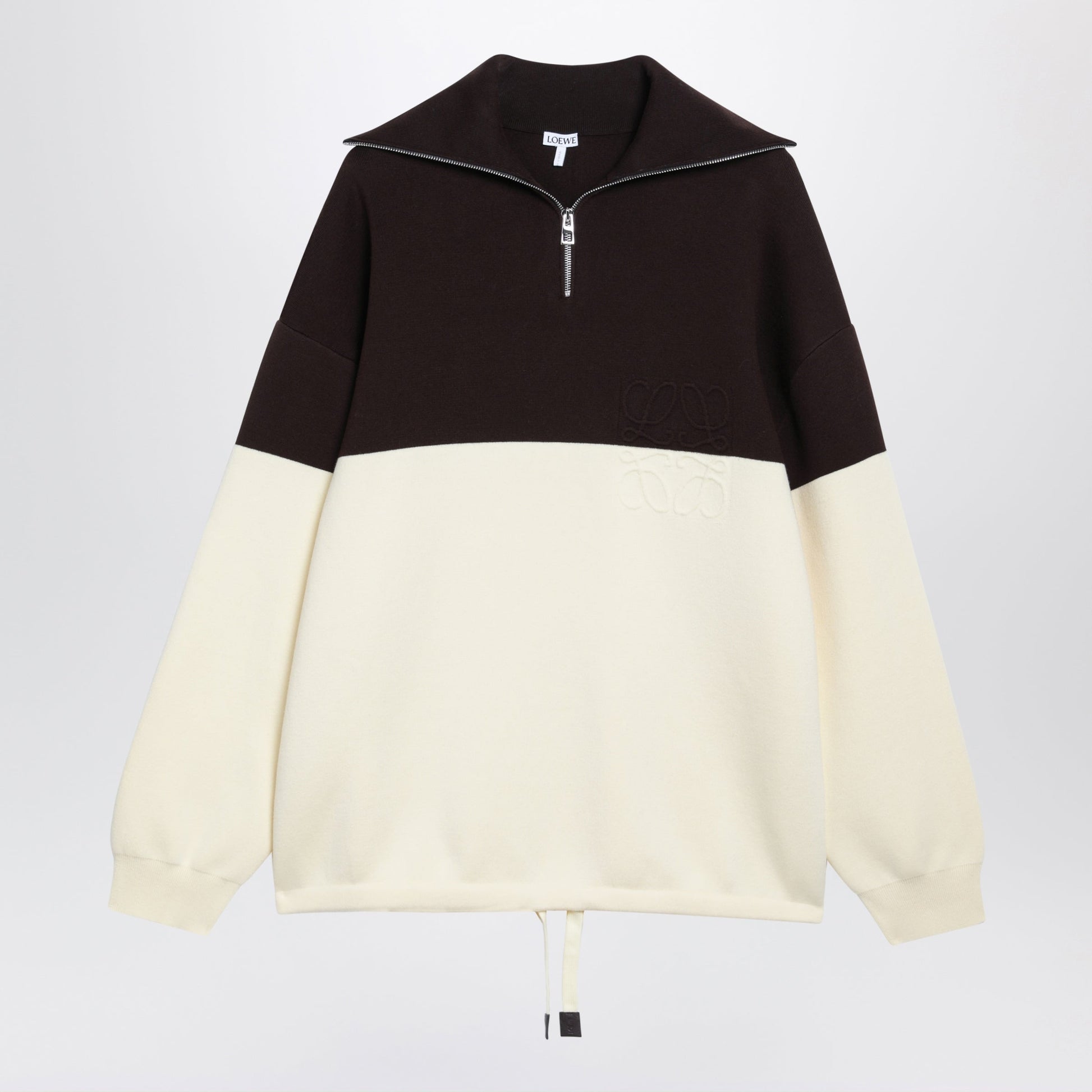 Loewe Brown/Yellow Half-Zip Sweatshirt In Cotton Blend Men LOEWE