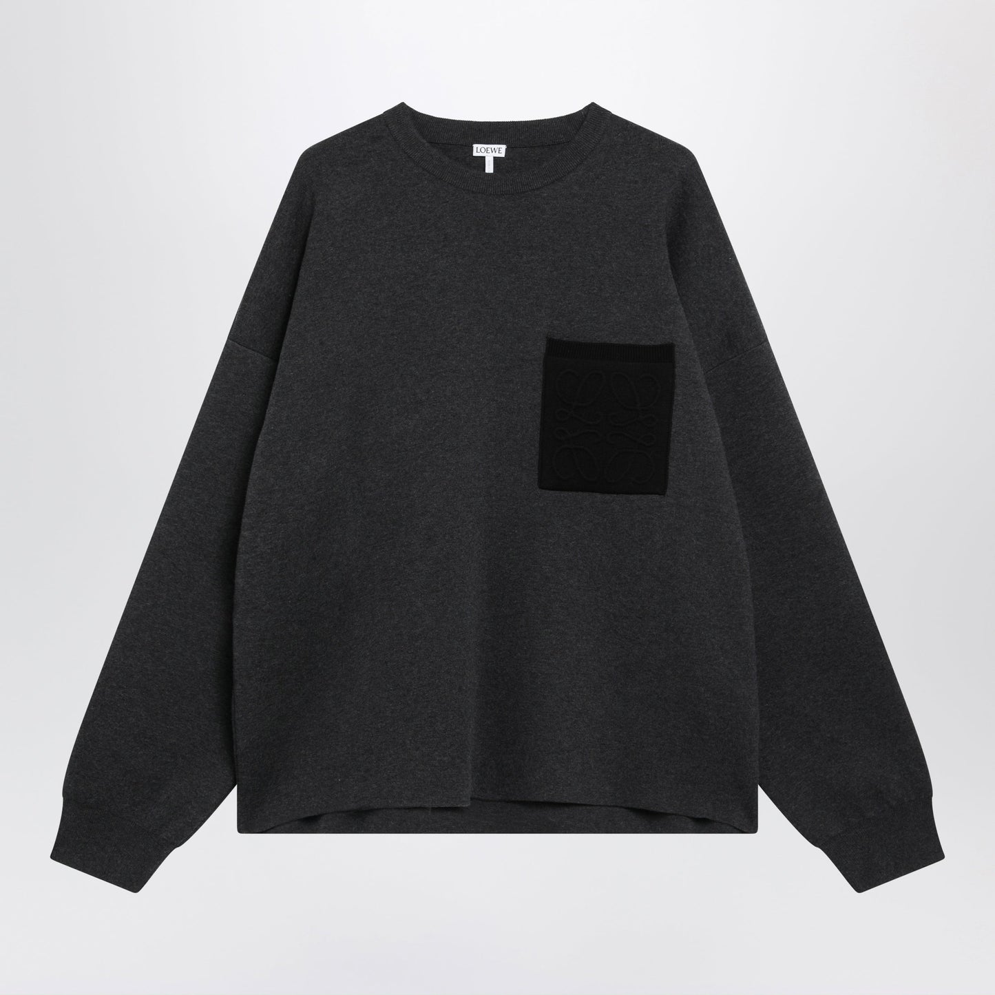 Loewe Charcoal Grey Jumper In Cotton Blend Men LOEWE