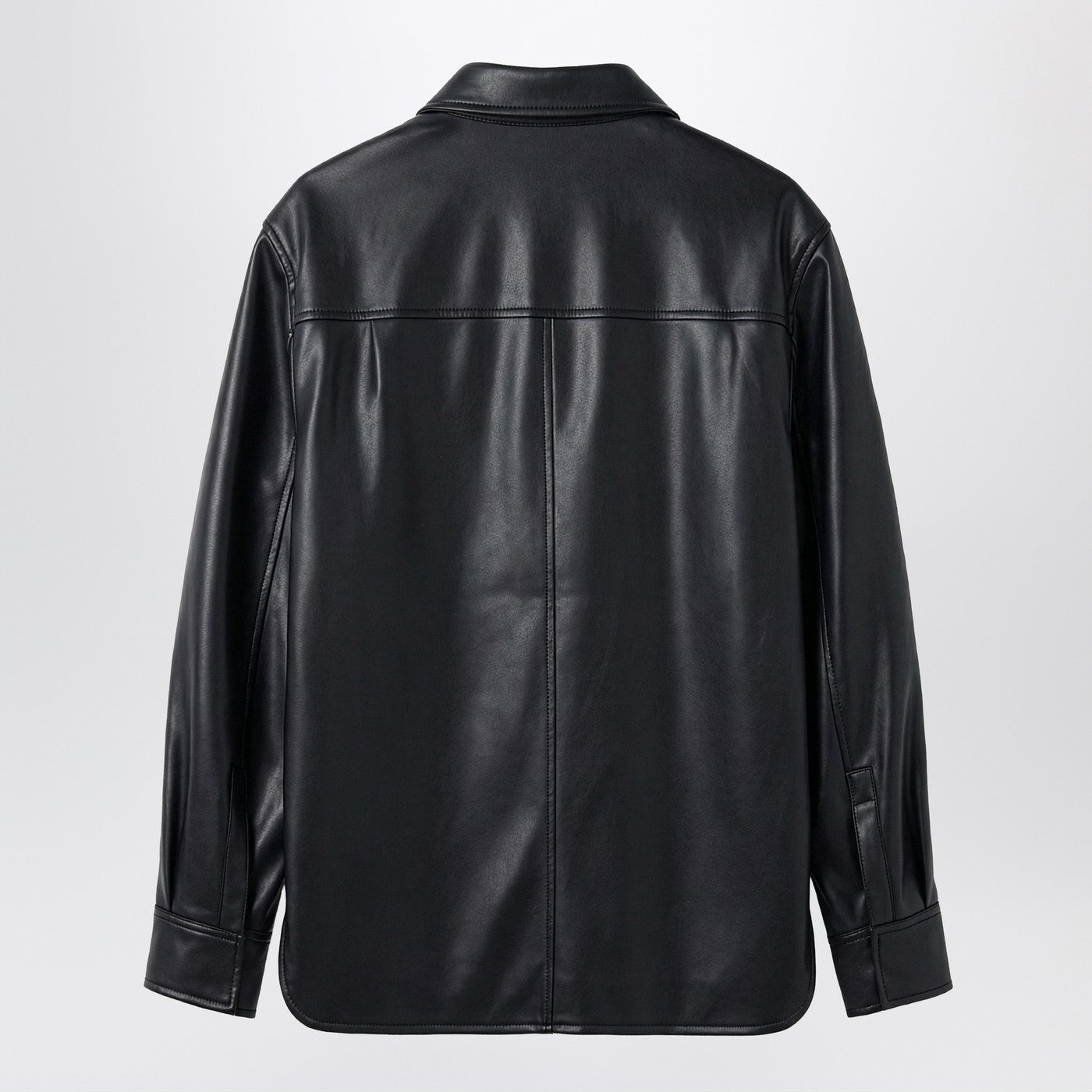Loewe Black Leather Overshirt Men LOEWE