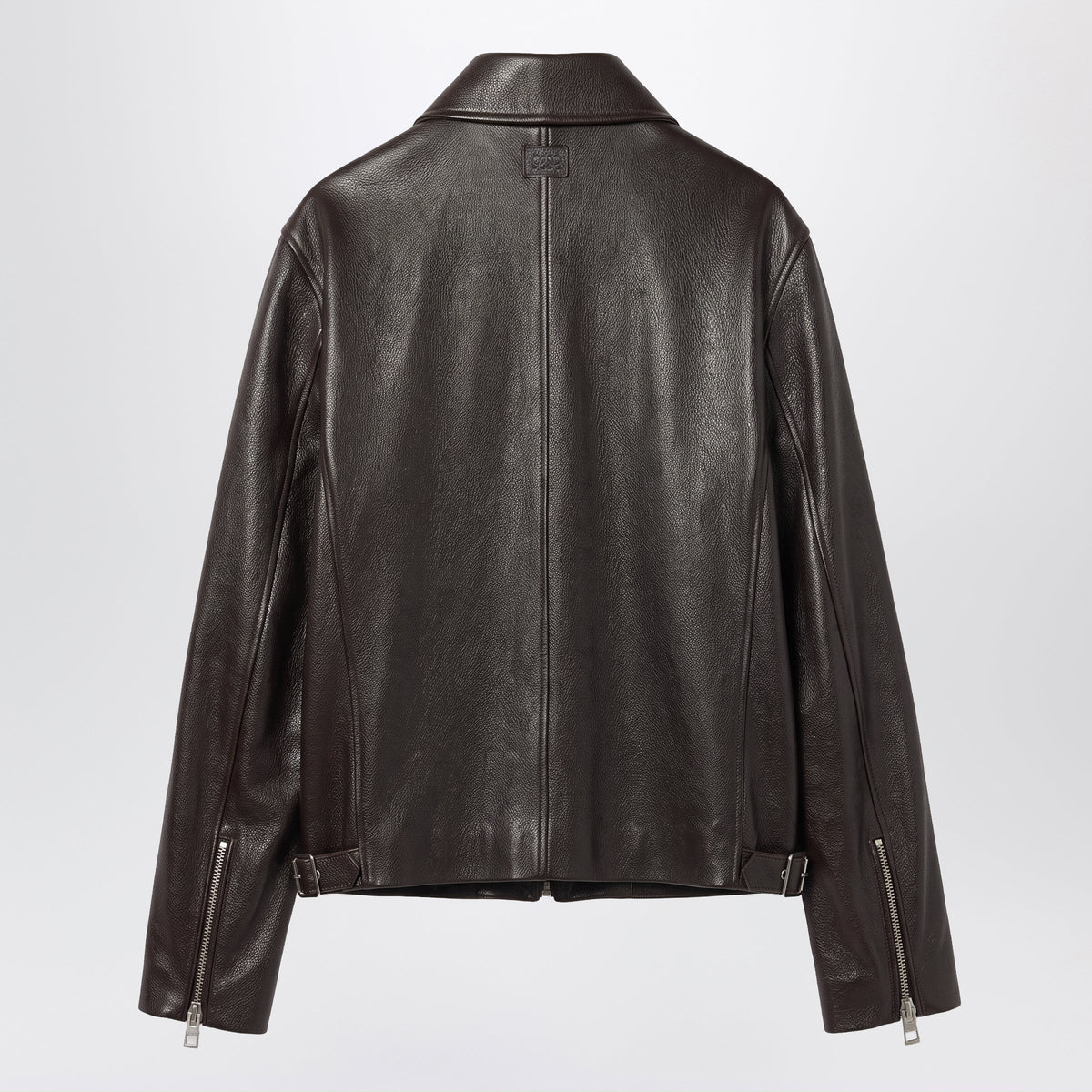Loewe Dark Brown Deerskin Zip-Up Jacket Men LOEWE