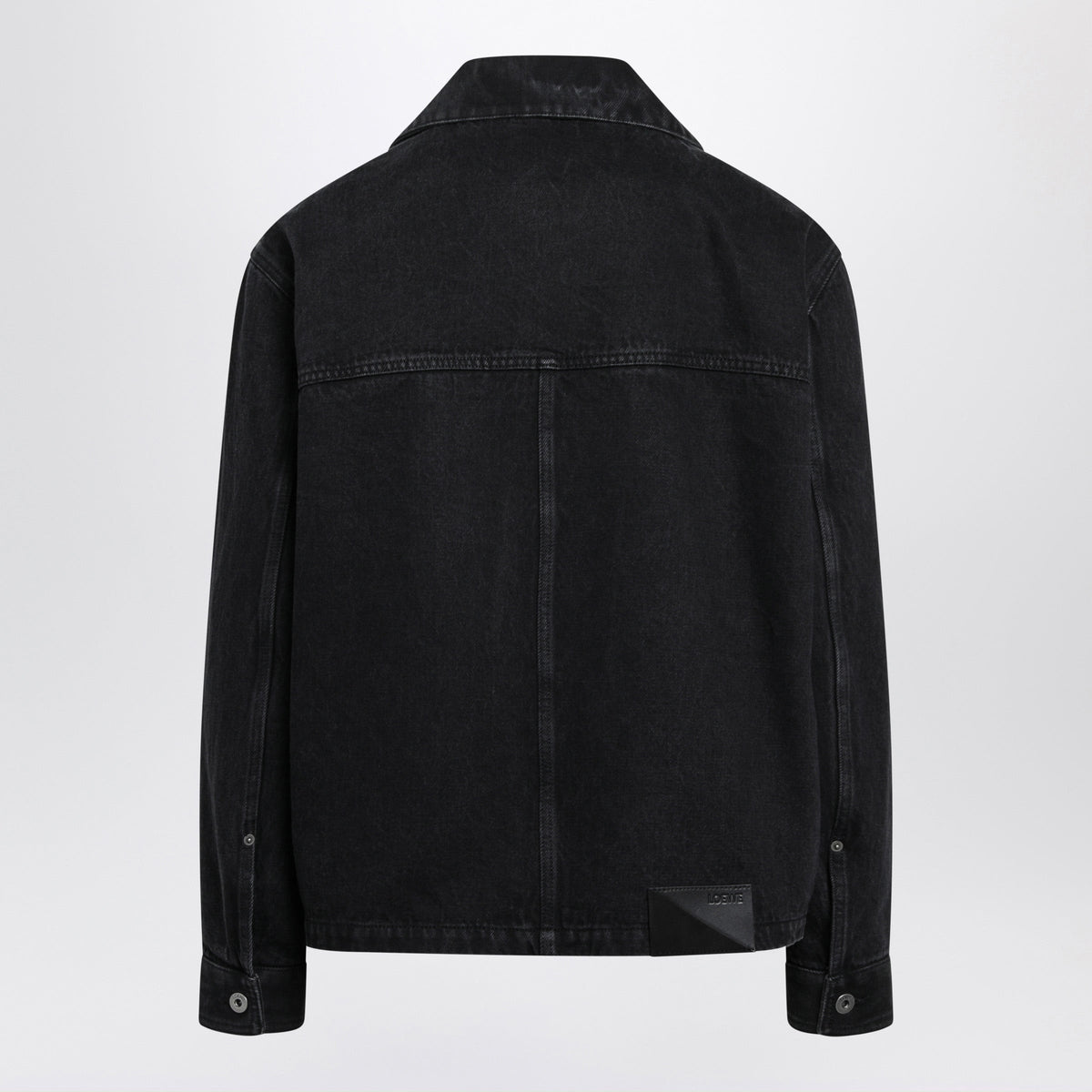 Loewe Black Zip-Up Jacket In Denim Men LOEWE