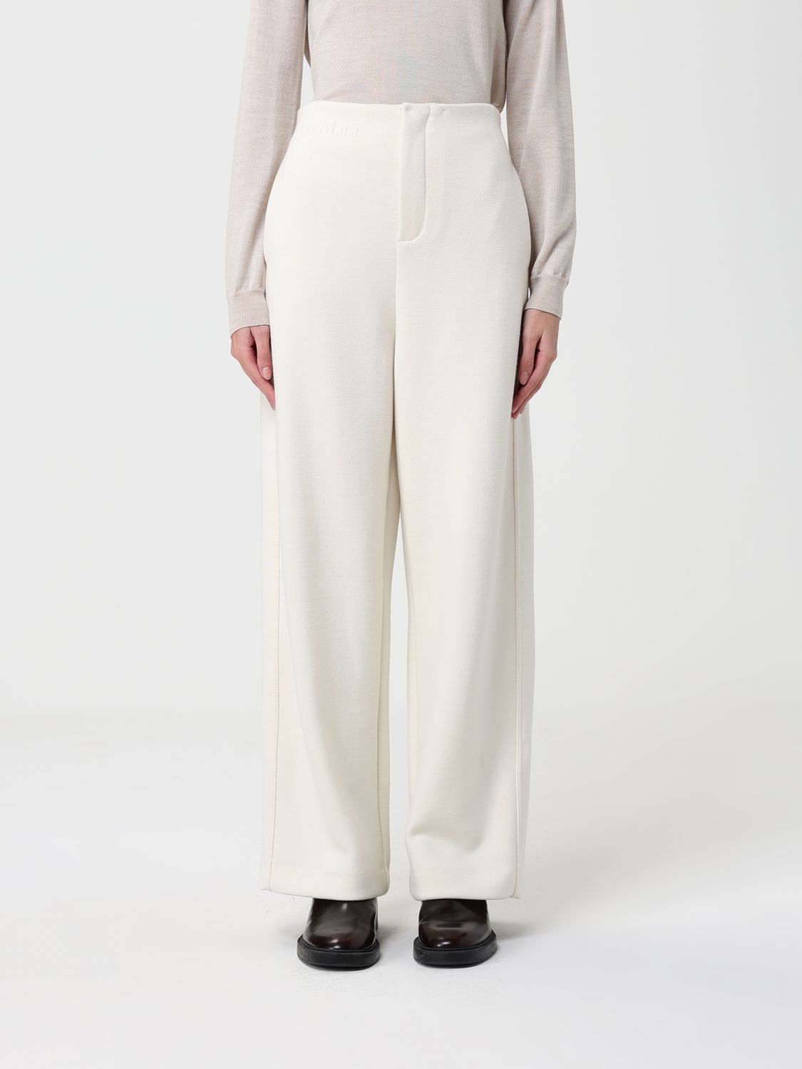 Max Mara Pants Woman Ivory MAX MARA