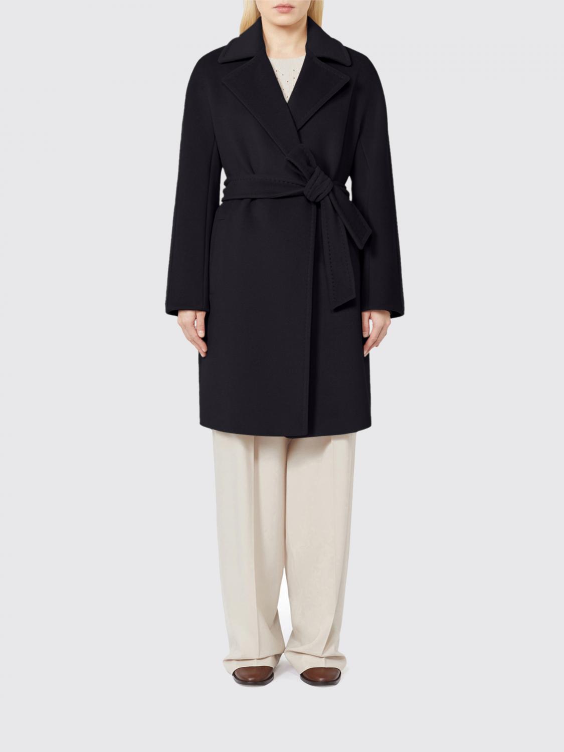 Max Mara Studio Coat Woman Black MAX MARA STUDIO
