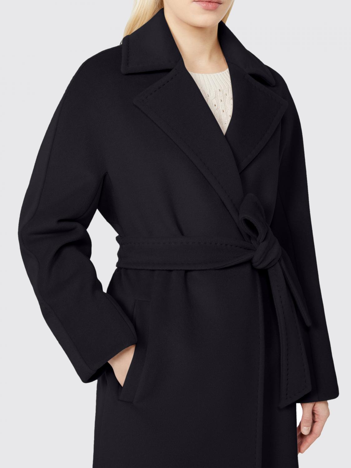 Max Mara Studio Coat Woman Black MAX MARA STUDIO