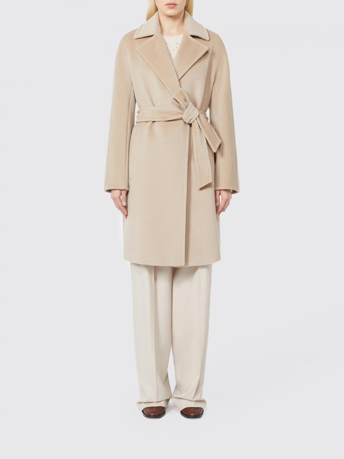 Max Mara Studio Coat Woman Beige MAX MARA STUDIO