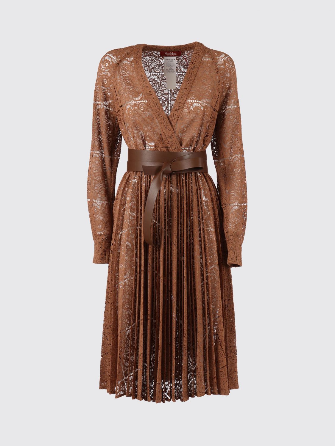 Max Mara Studio Dress Woman Brown MAX MARA STUDIO