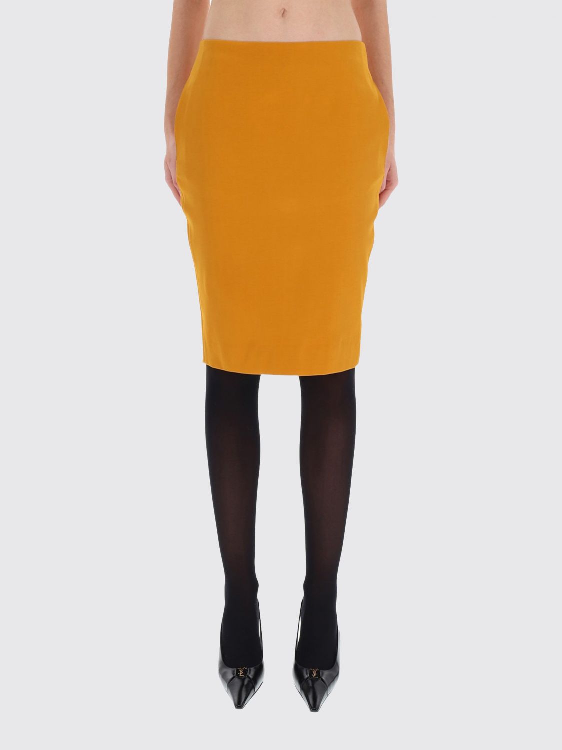 Saint Laurent Skirt Woman Ocher SAINT LAURENT