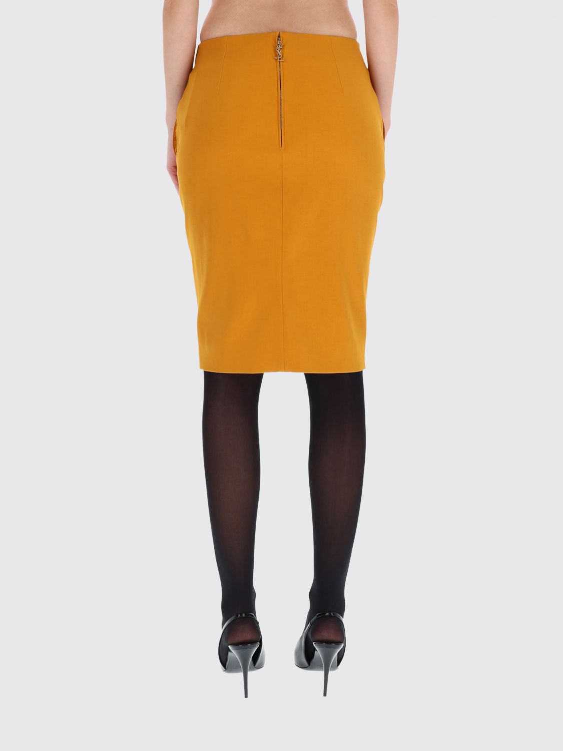 Saint Laurent Skirt Woman Ocher SAINT LAURENT